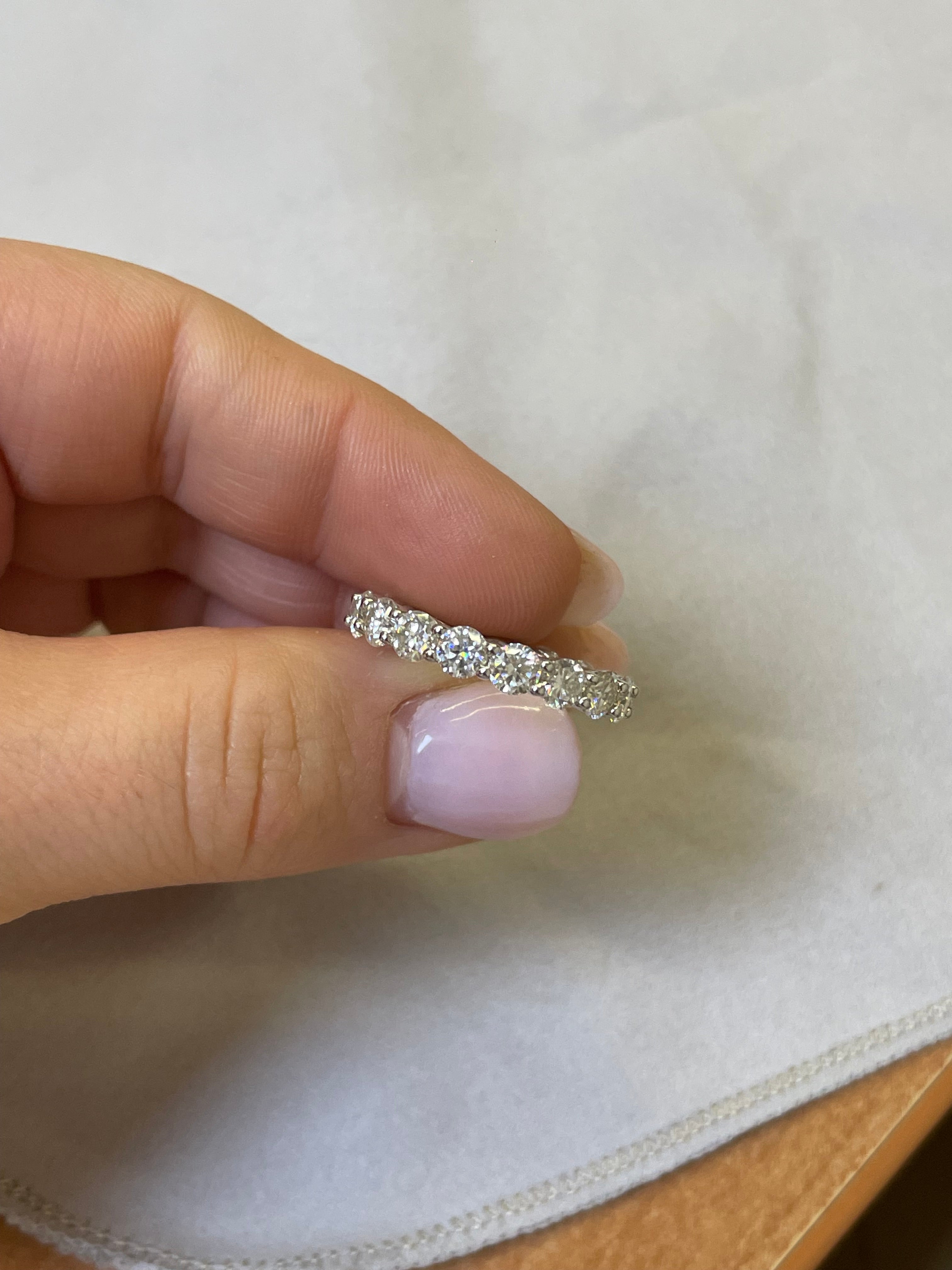 Anello Veretta con moissanite da 4mm