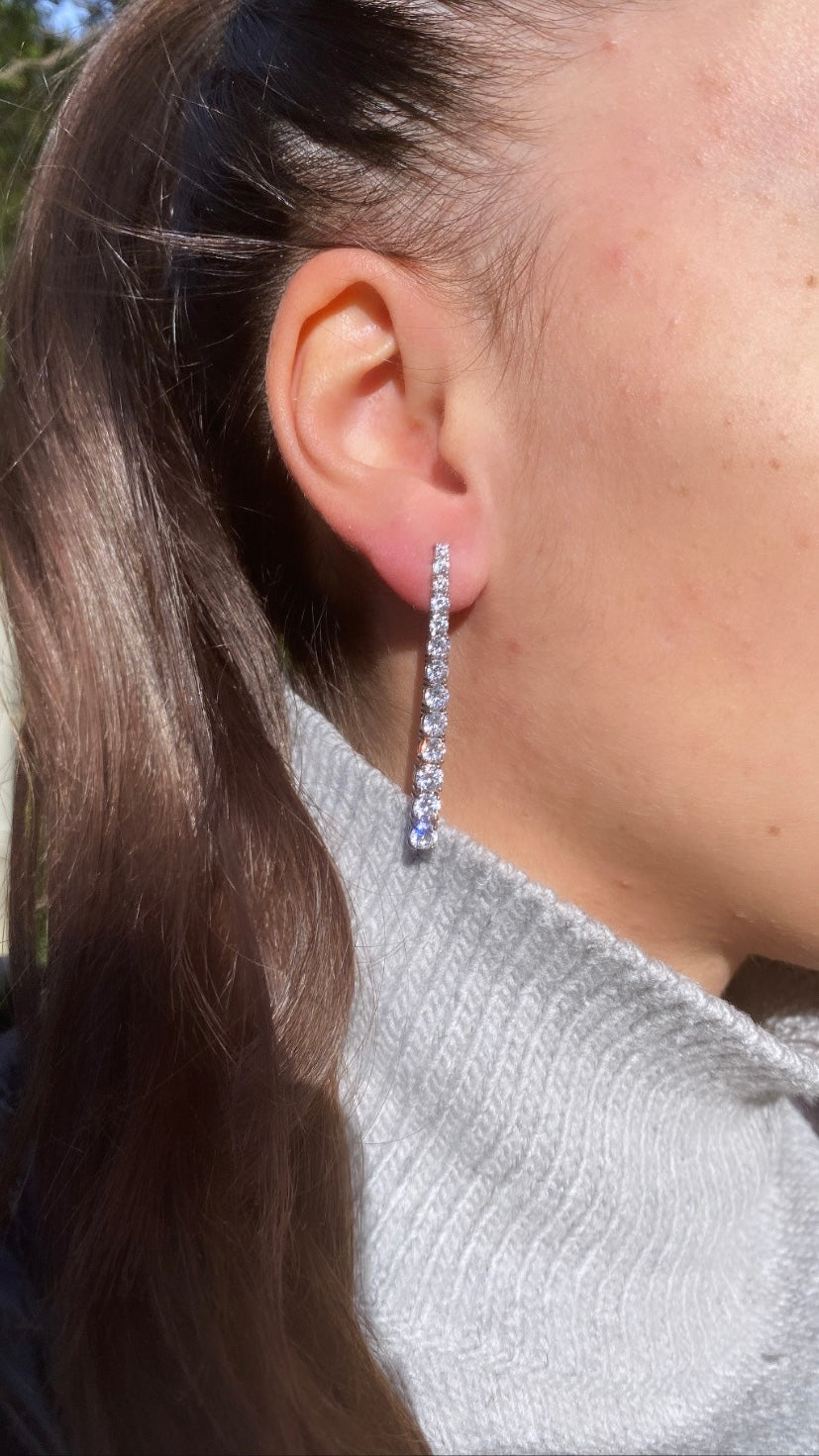 Orecchini tennis a scalare - Shine Gioielli