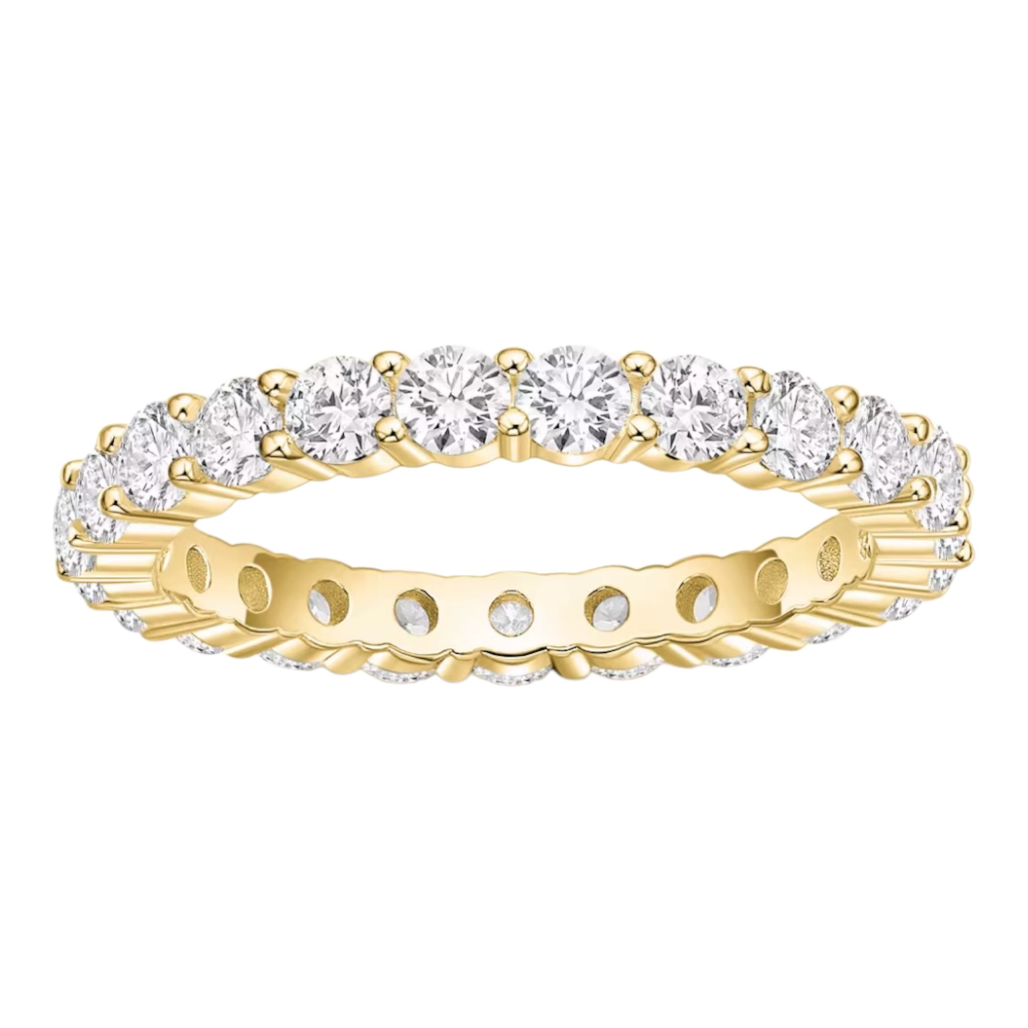 Sparkling Eternity Ring with Certified Moissanite