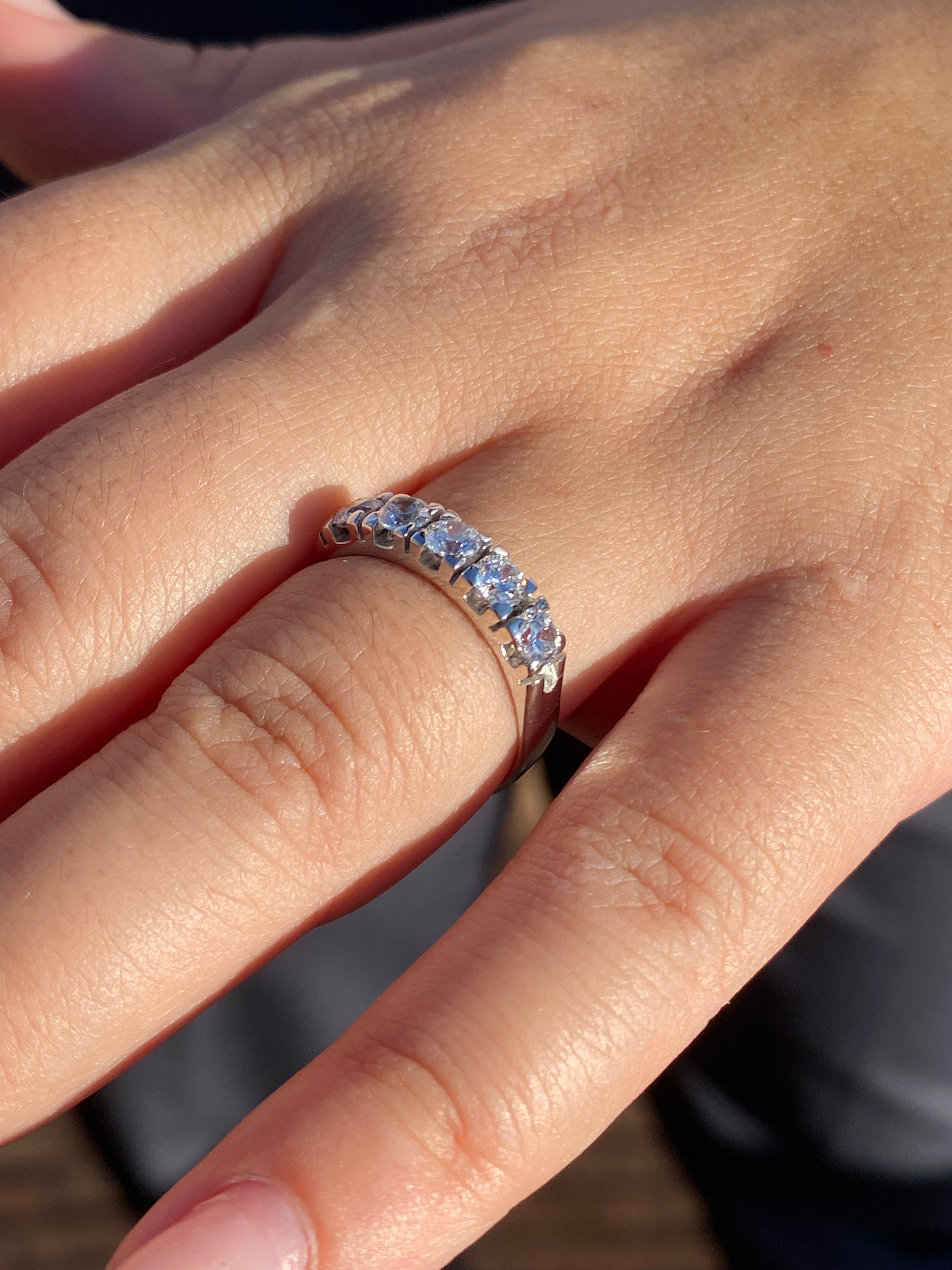 Anello Riviera Shine in moissanite - Shine Gioielli