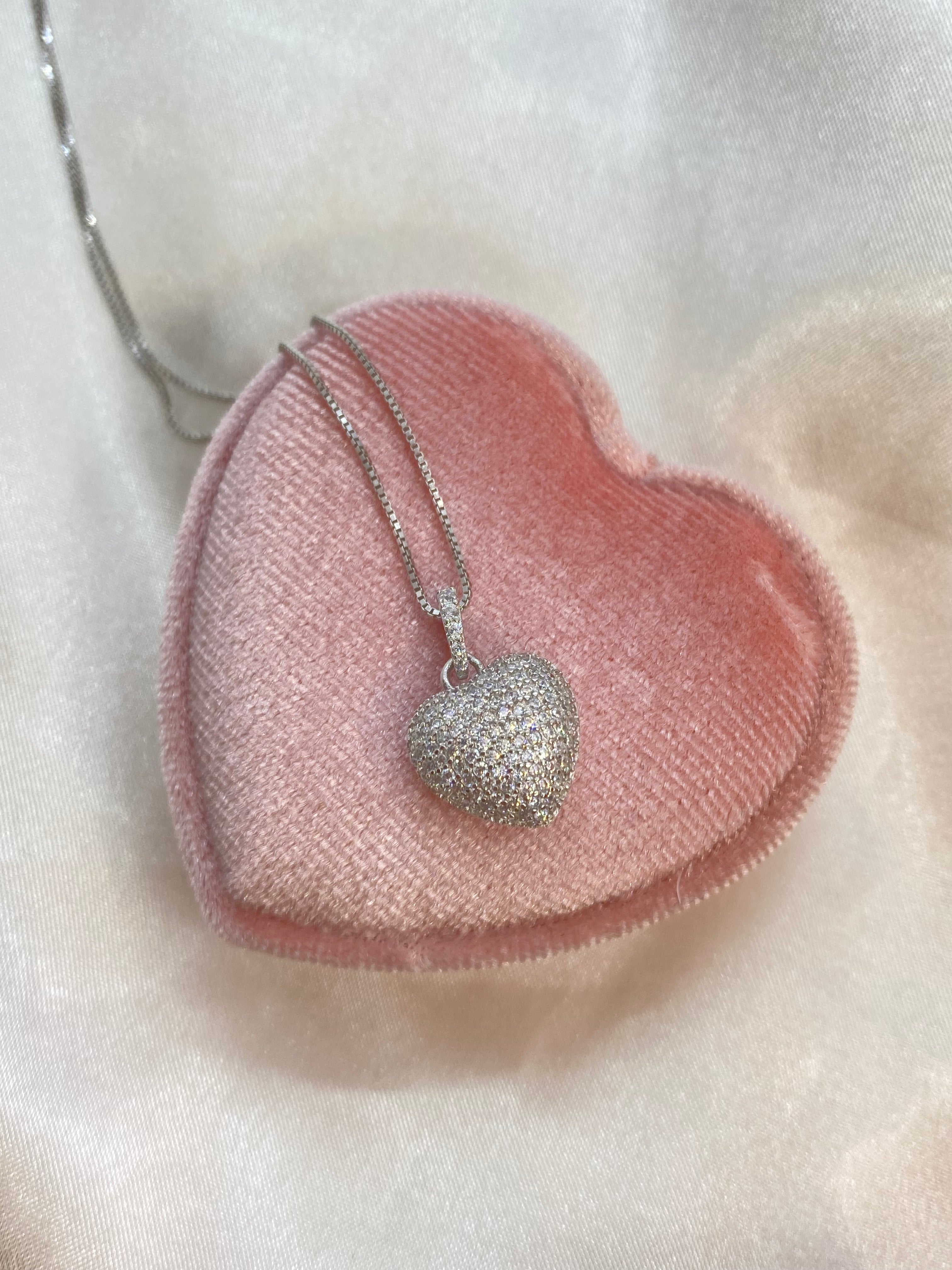 Collana con cuore pavé - Shine Gioielli