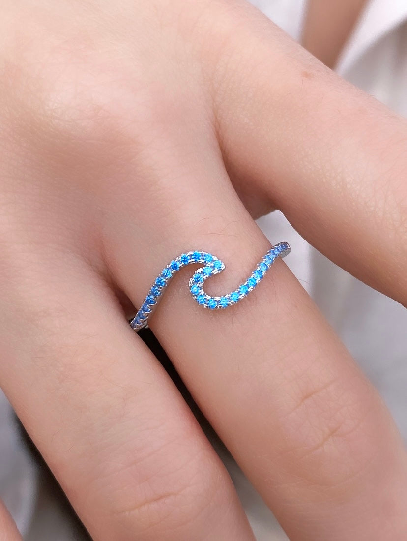 Anello onda blu - Shine Gioielli