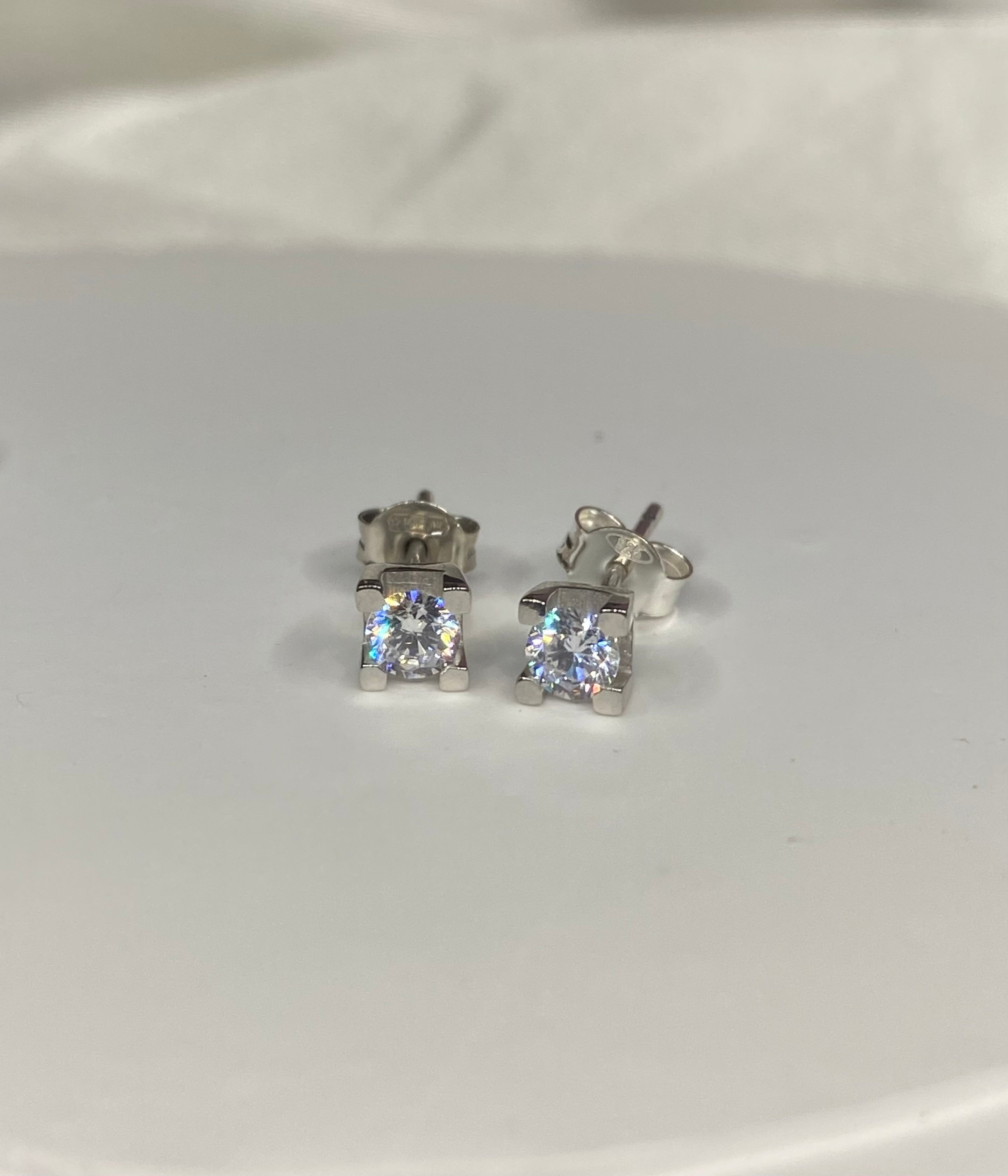 Orecchini punto luce squadrati - Shine Gioielli