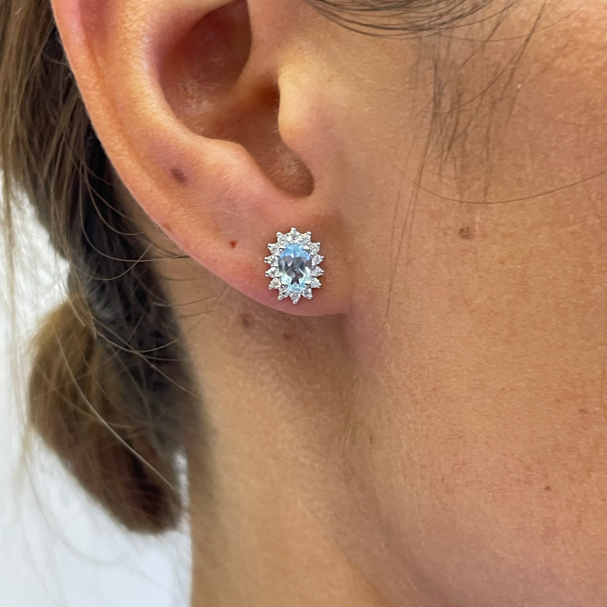 Orecchini halo diamonds
