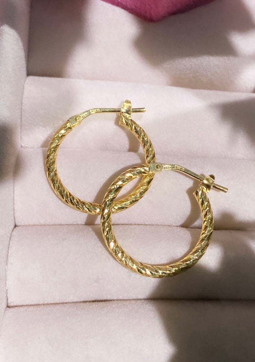 Orecchini a Cerchio diamantati - Shine Gioielli