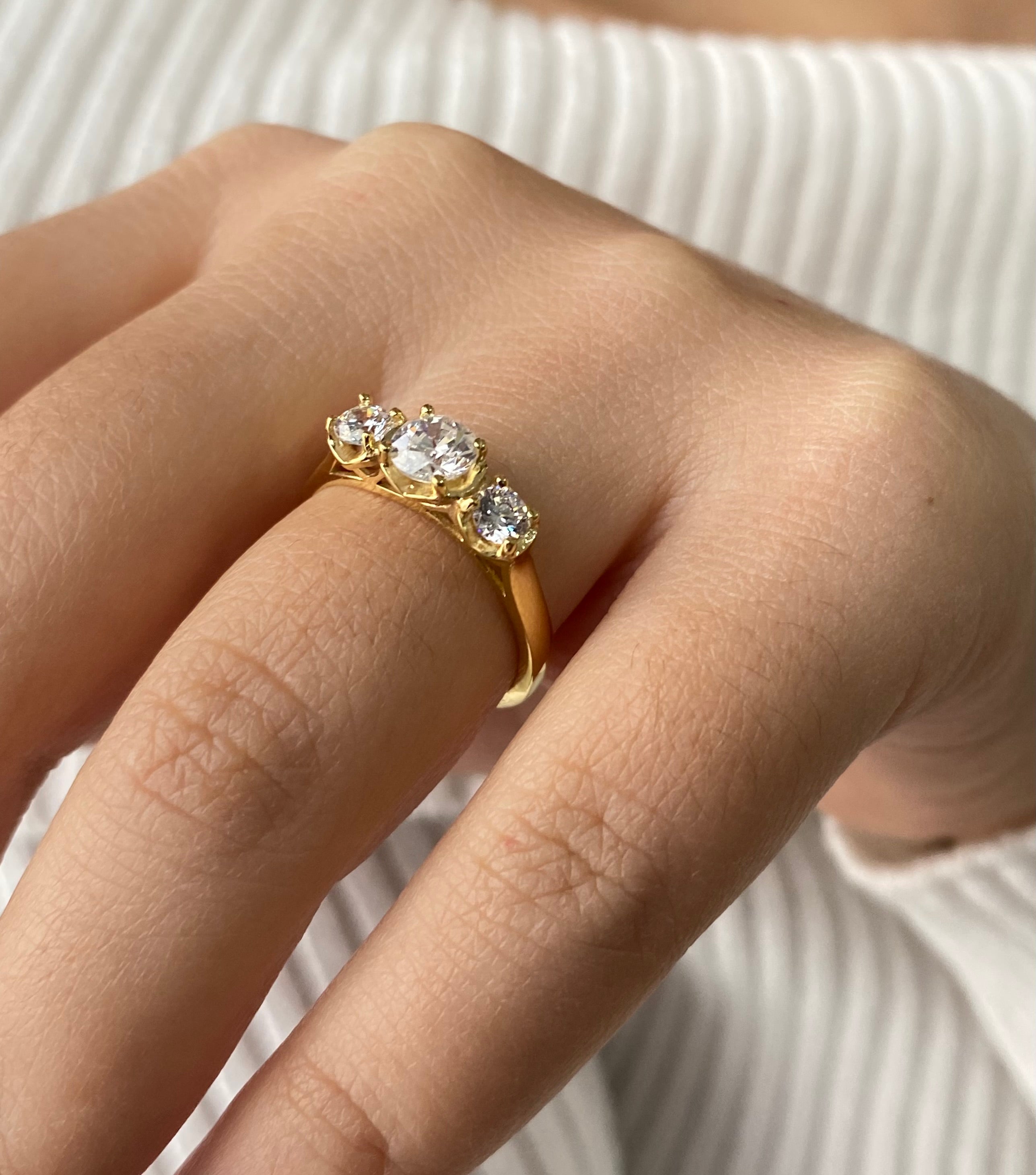 Anello Trilogy cuori degradè - Shine Gioielli