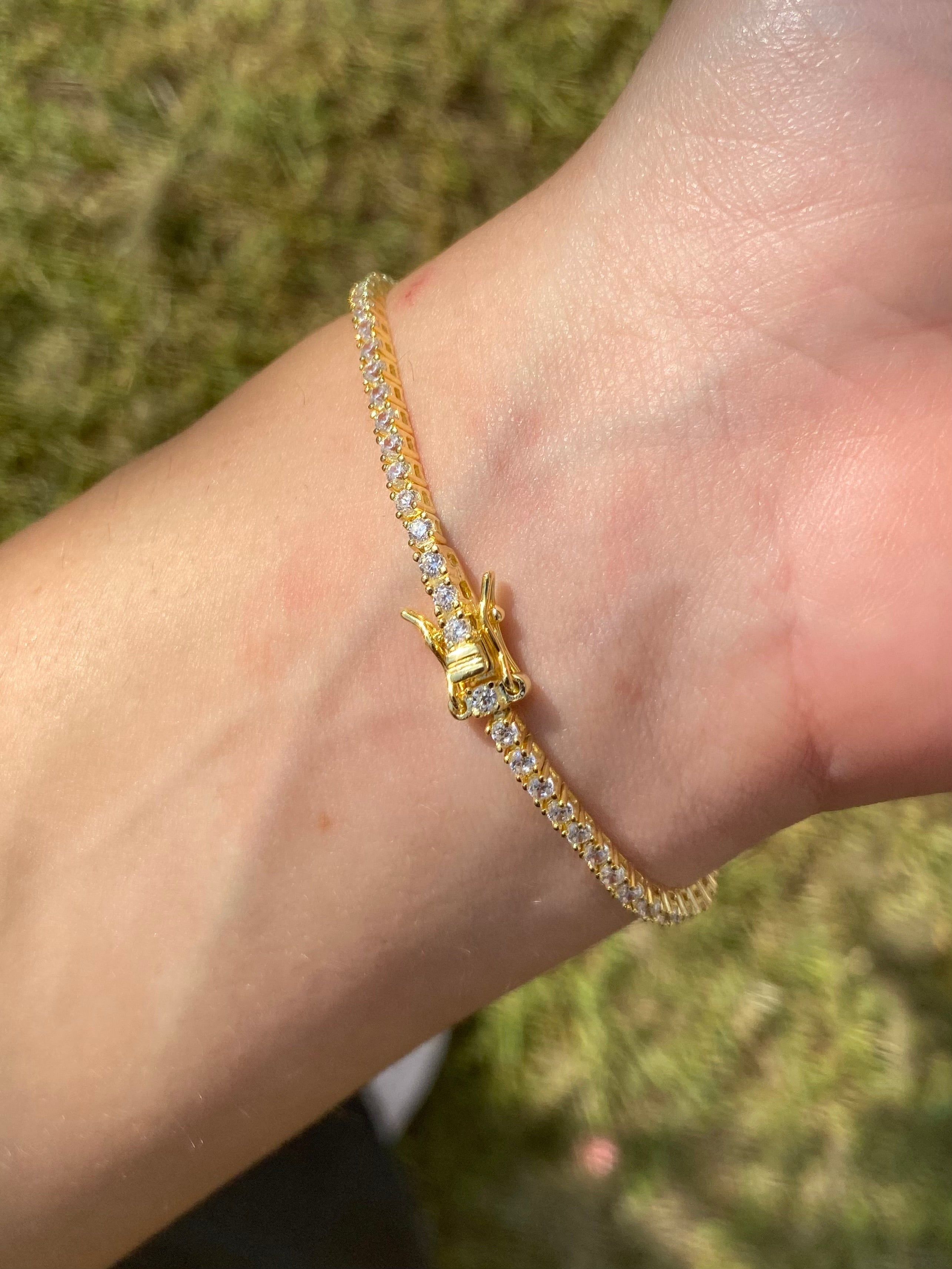 Bracciali Tennis luminoso con pietre bianche - Shine Gioielli