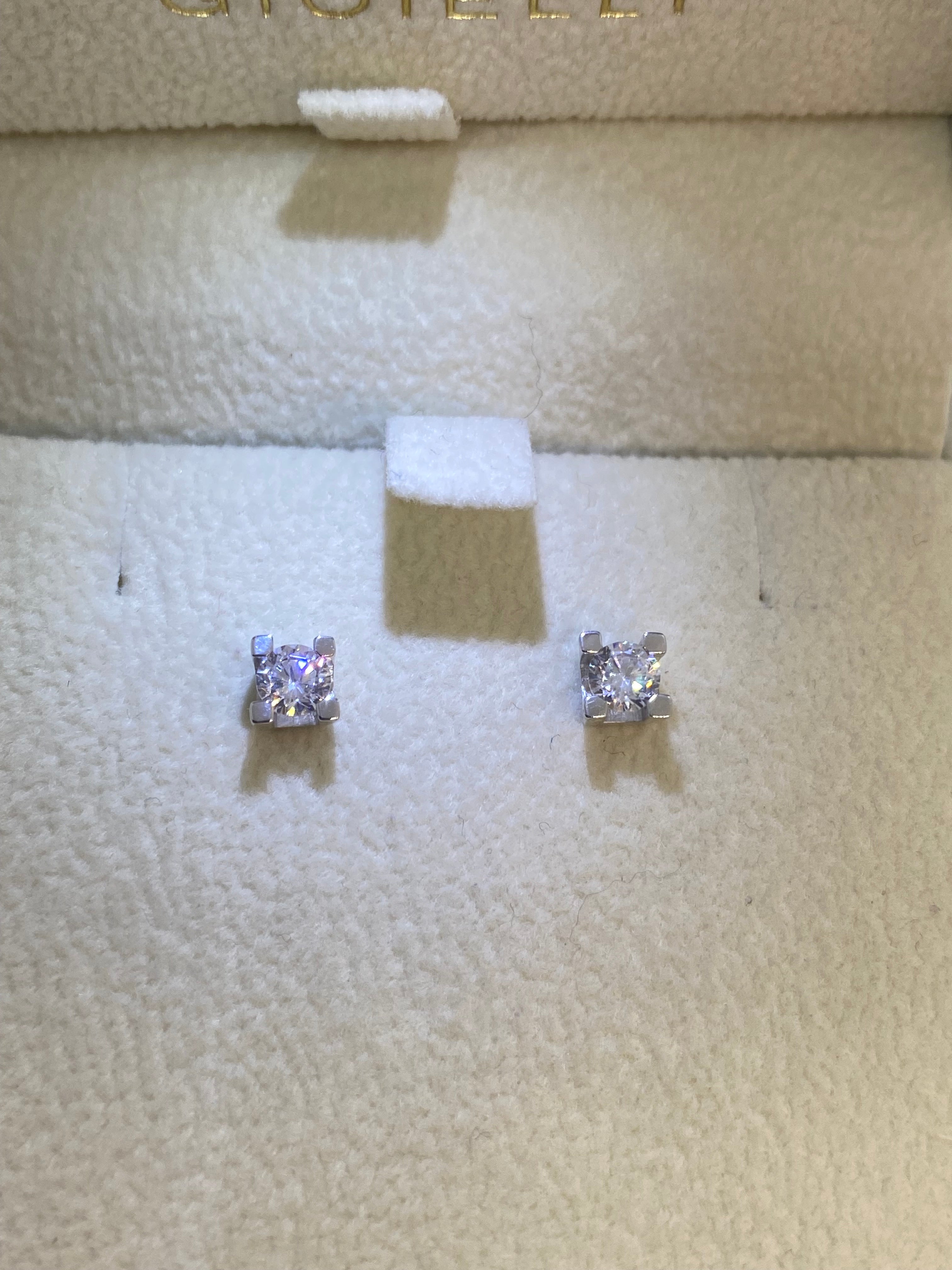 Orecchini punto luce squadrati - Shine Gioielli