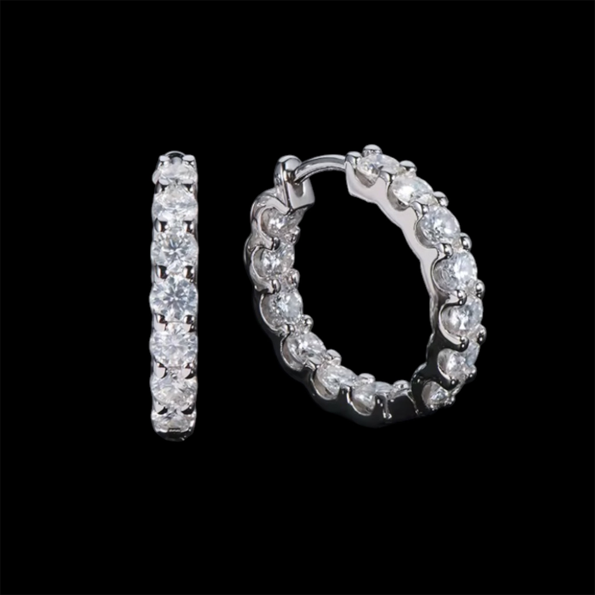 Orecchini in moissanite certificata