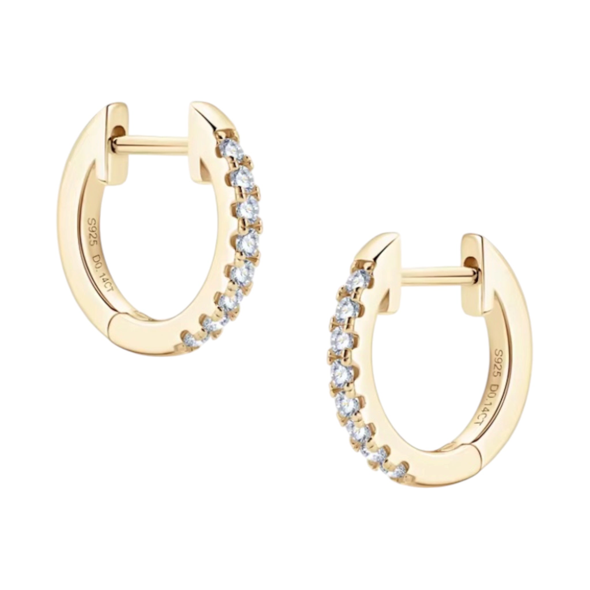 Orecchini a cerchio in moissanite