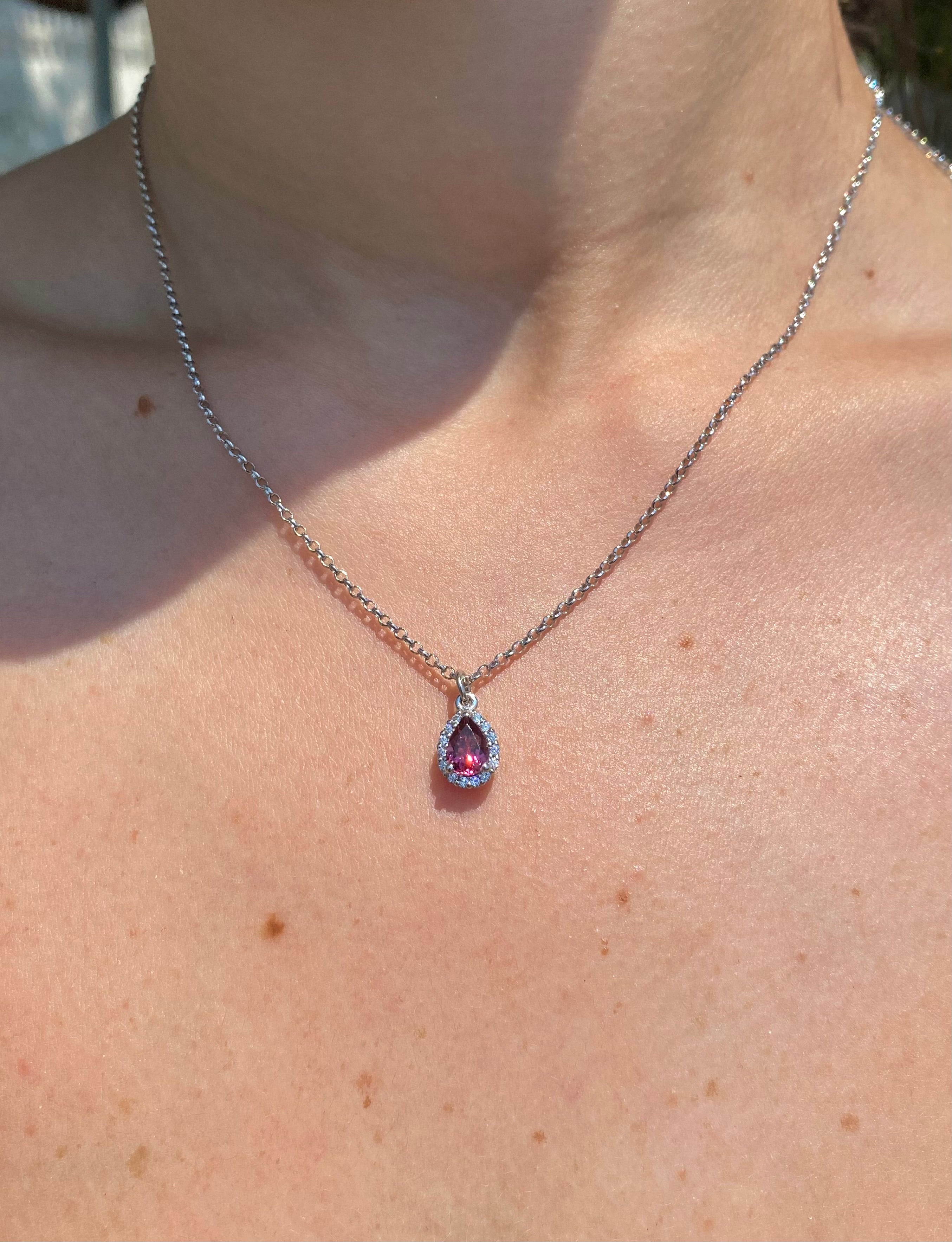 Collana goccia scintillante con Tormalina naturale - Shine Gioielli