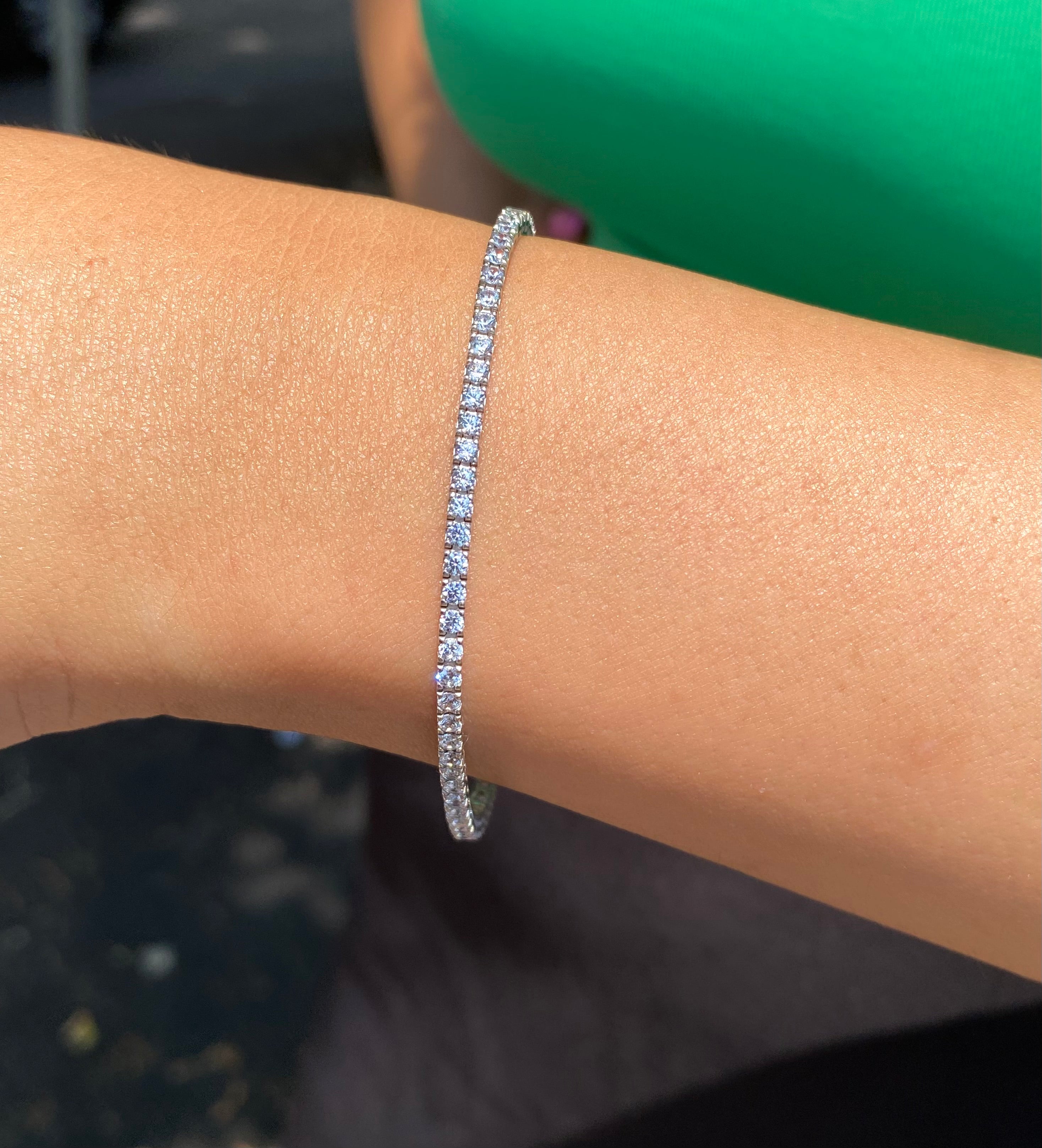 18kt white gold tennis bracelet