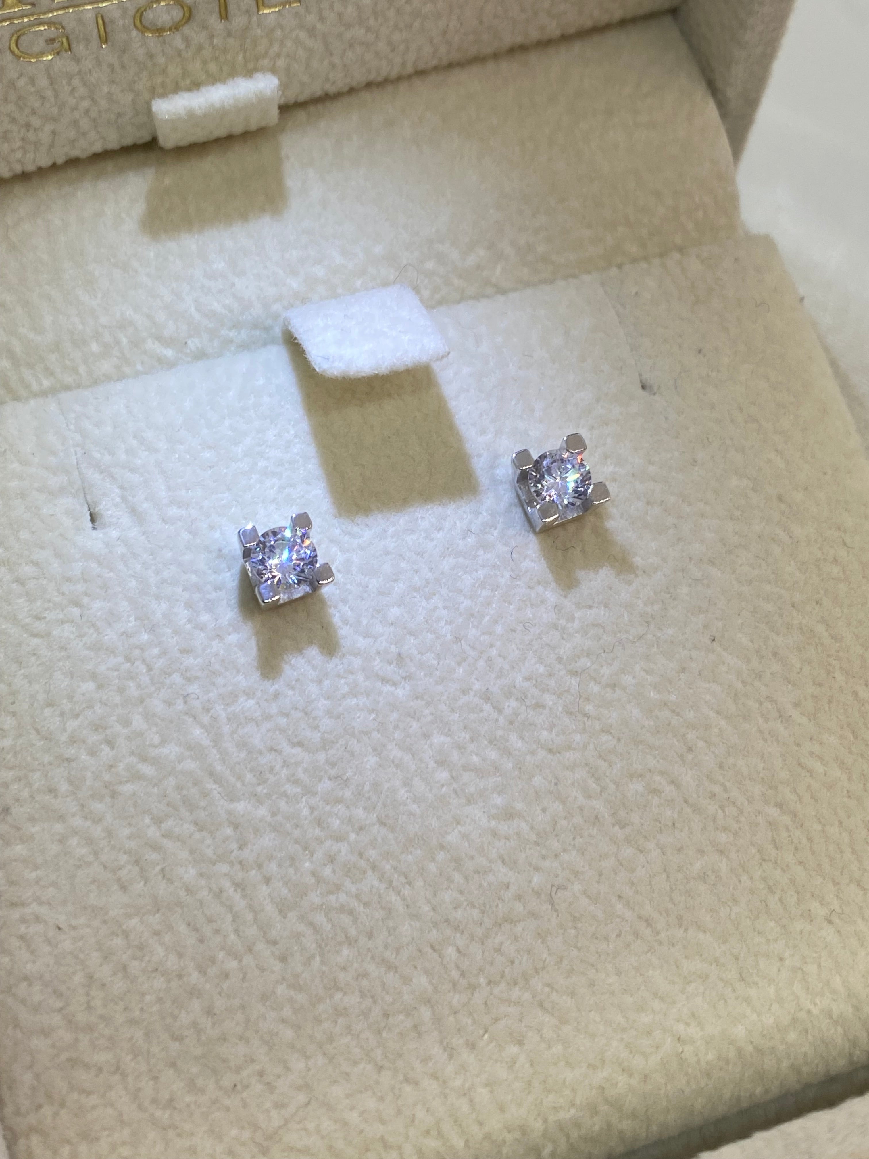 Orecchini punto luce squadrati - Shine Gioielli