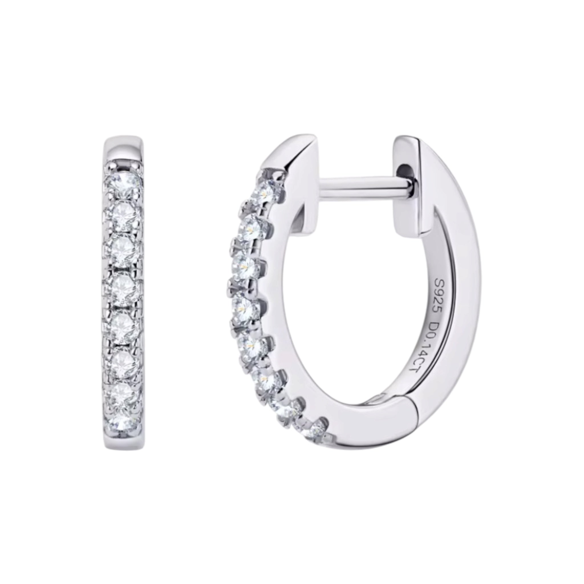 Orecchini a cerchio in moissanite