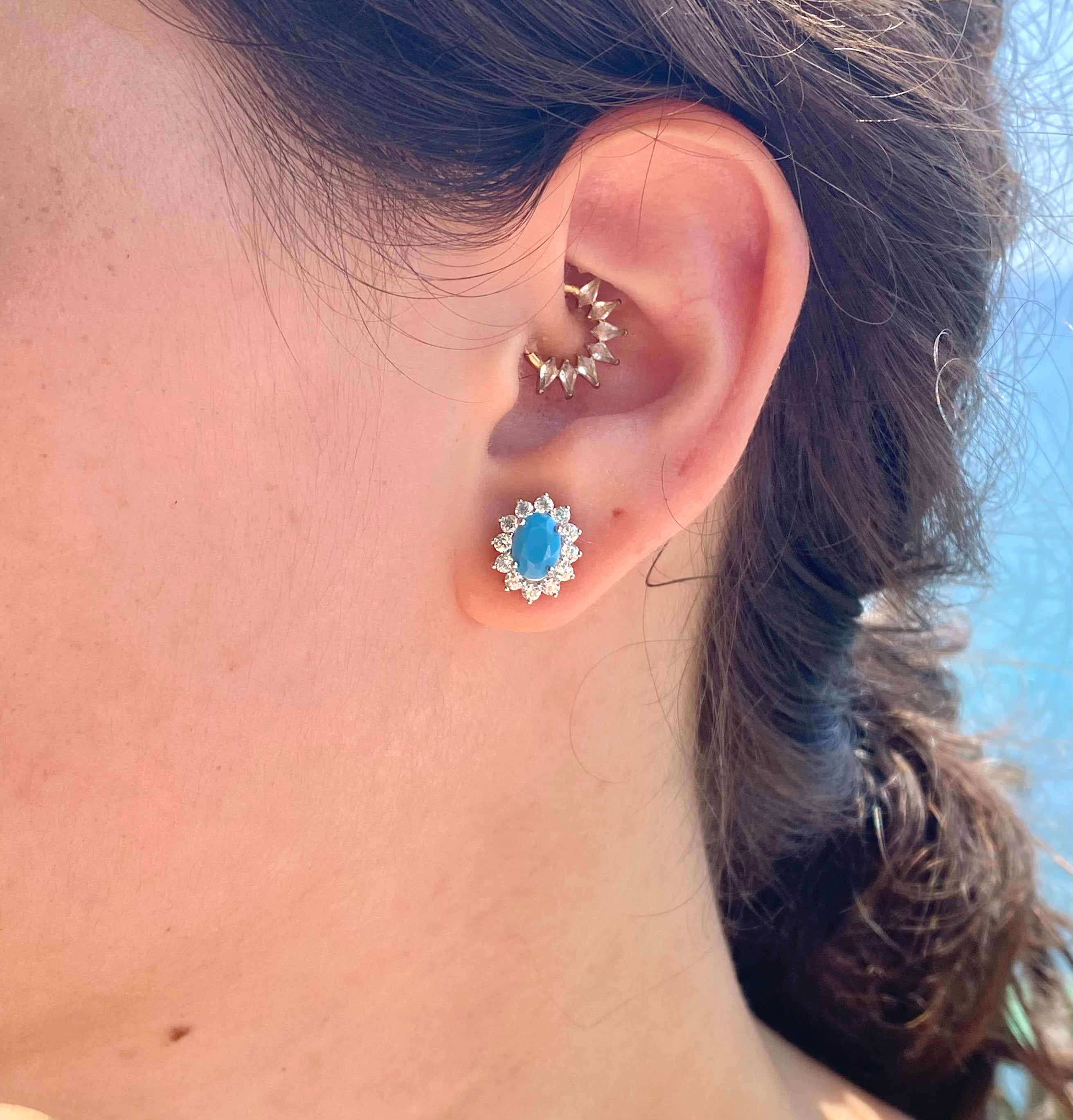 Orecchini pasta di turchese - Shine Gioielli