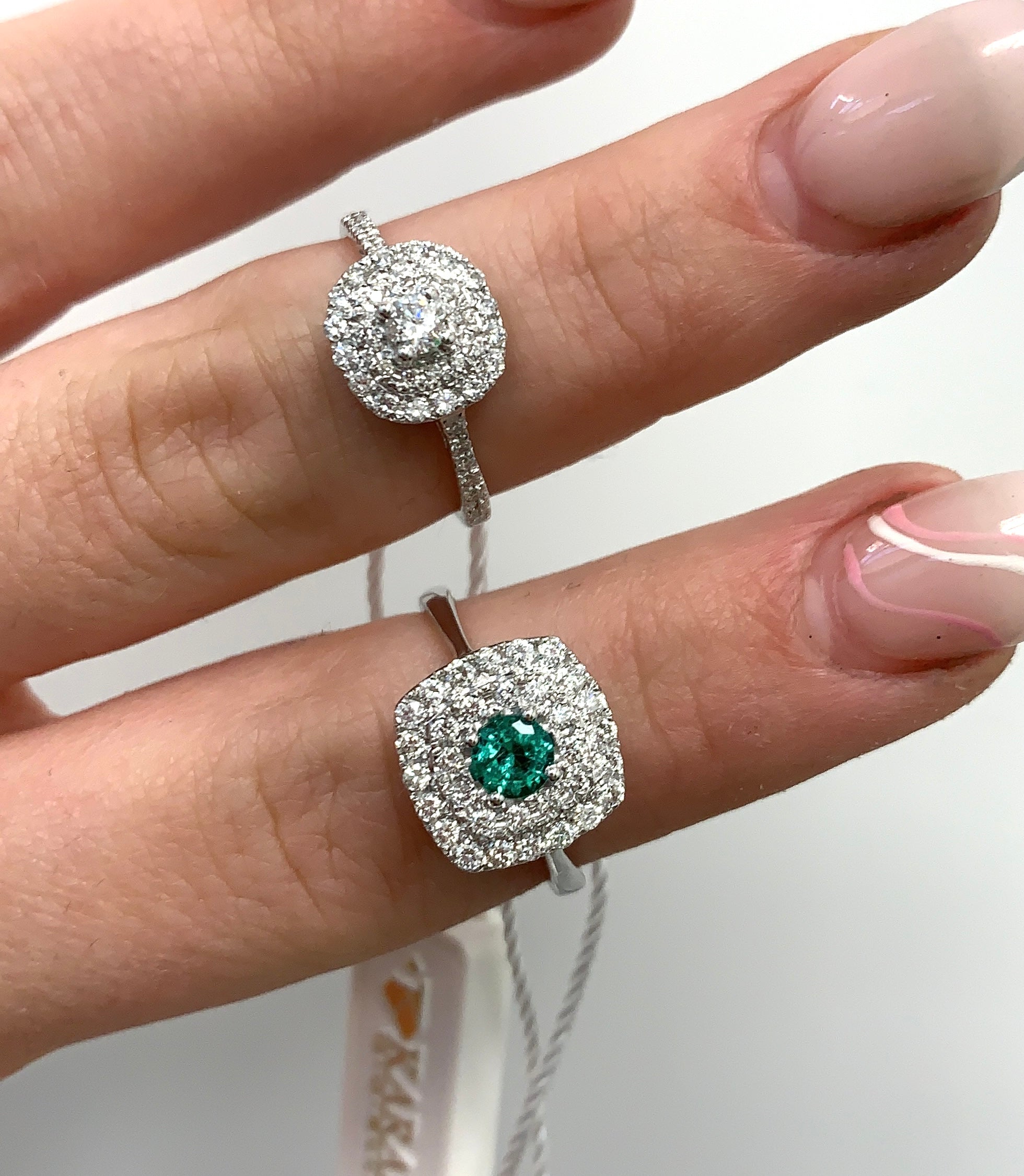 ANELLO IN ORO BIANCO 18KT CON PAVÉ DI DIAMANTI NATURALI ct. 0,40 G COLOR PUREZZA VS