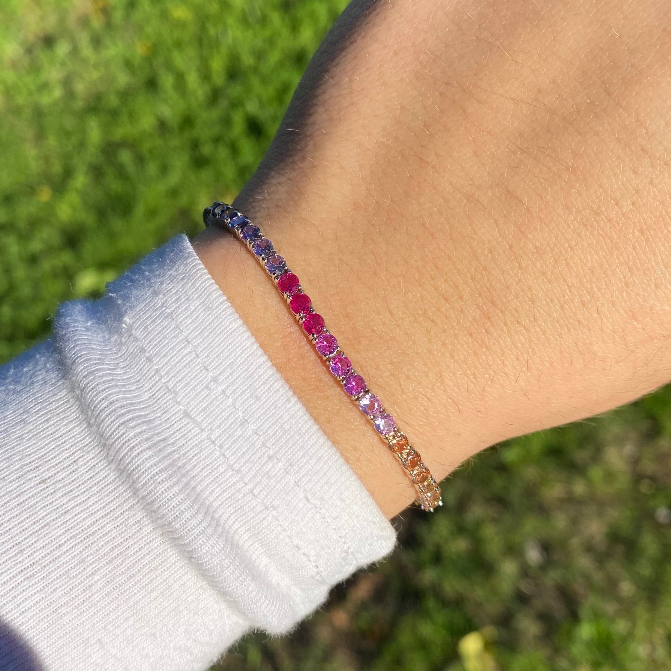 Bracciale tennis multicolor