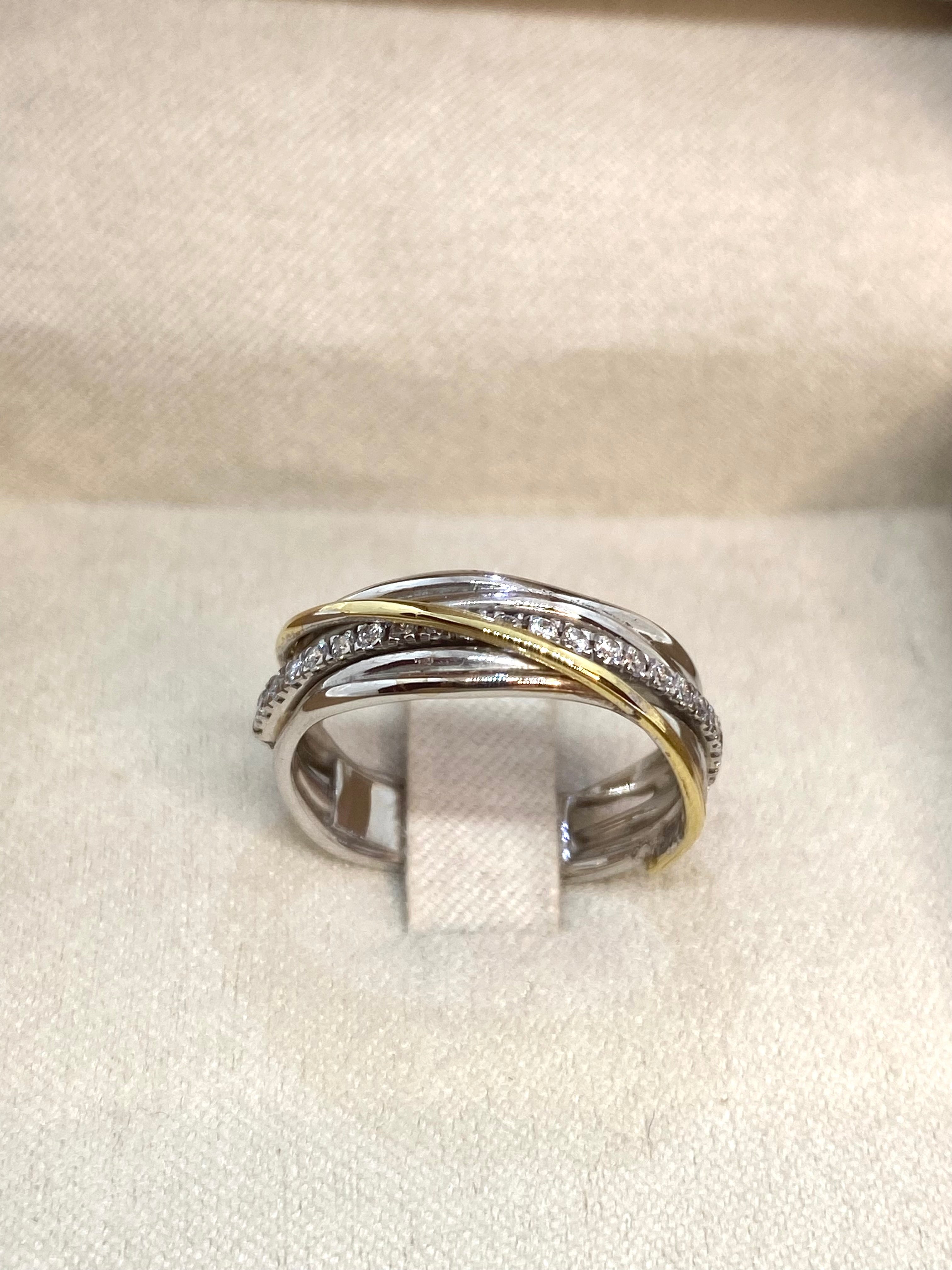 Anello filo della vita bicolore - Shine Gioielli