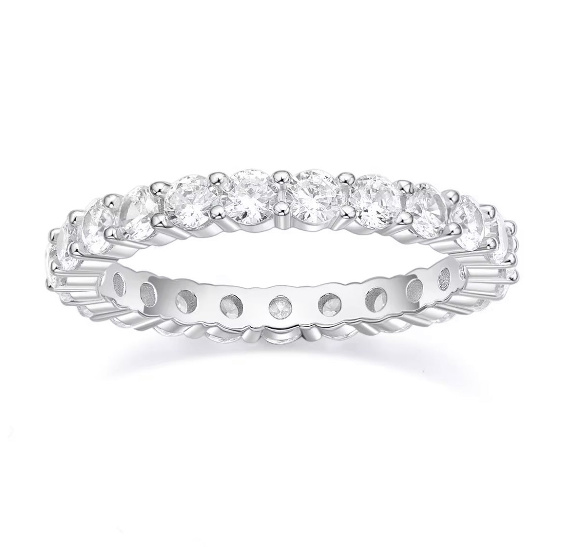 Sparkling Eternity Ring with Certified Moissanite