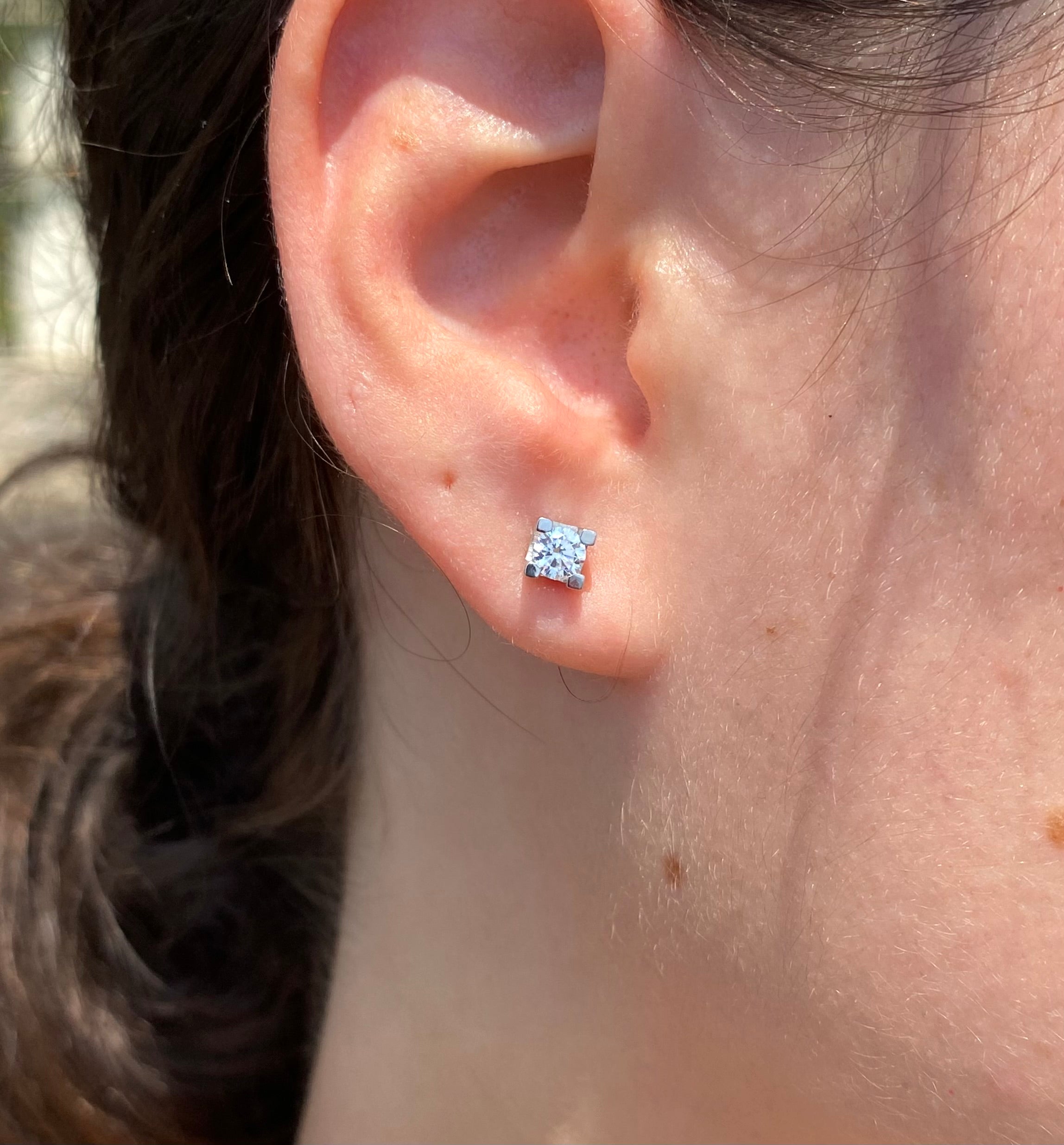 Orecchini punto luce squadrati - Shine Gioielli