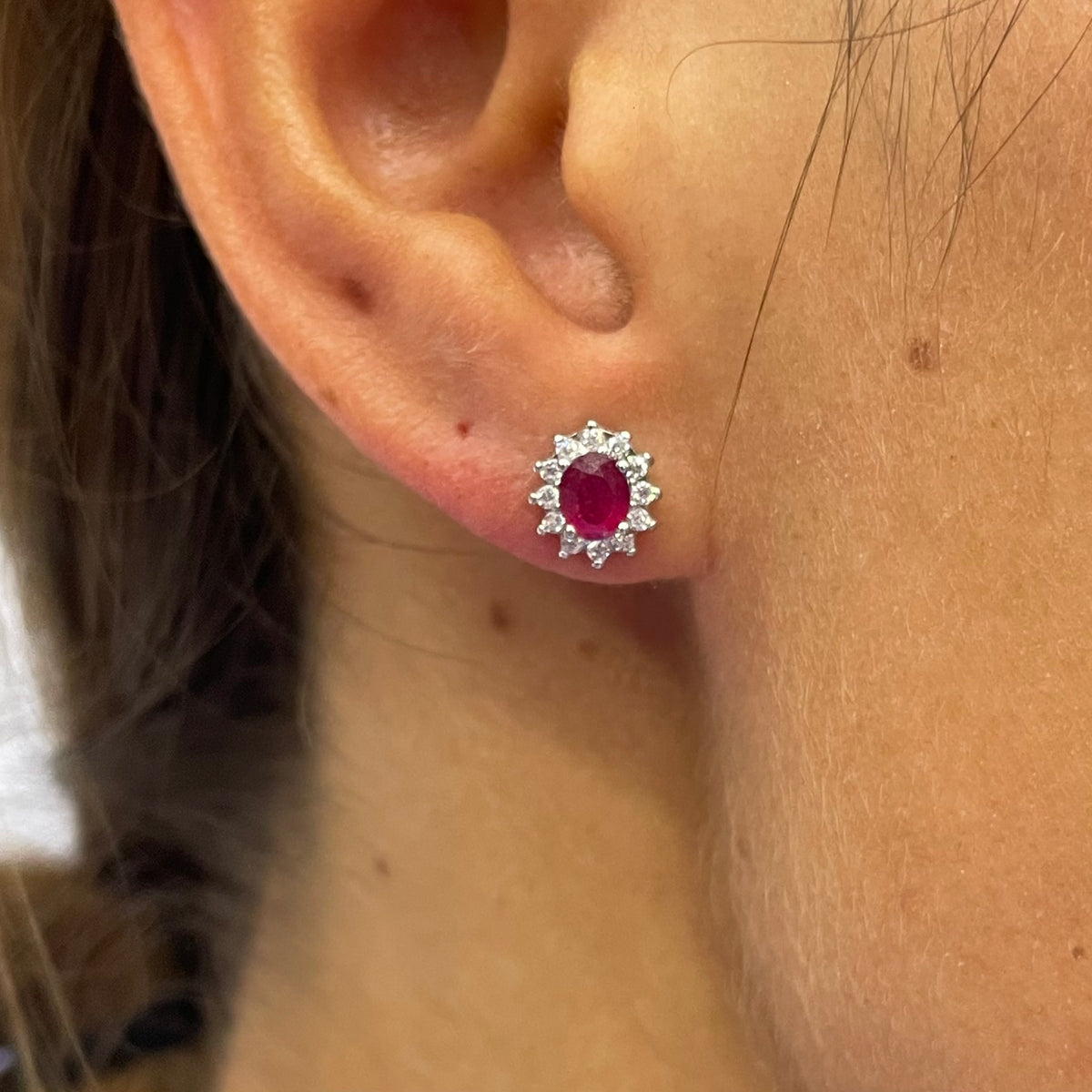 Orecchini halo diamonds