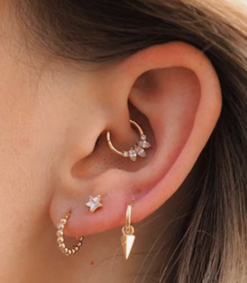 Orecchino pearcing Daith navette - Shine Gioielli