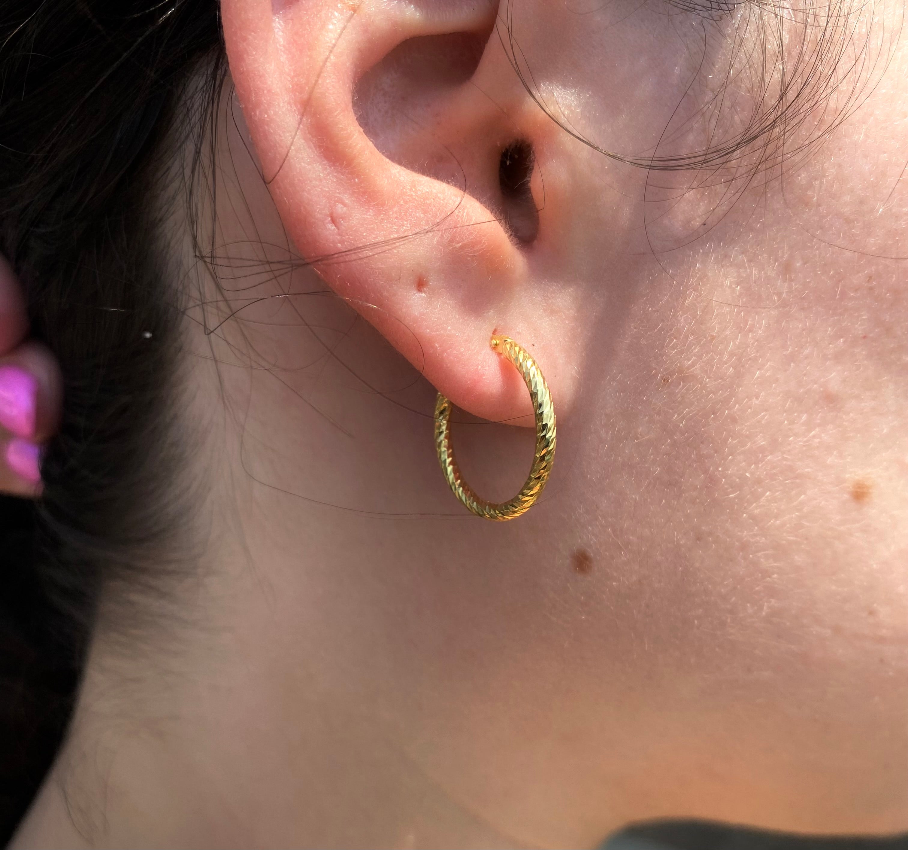 Orecchini a Cerchio diamantati - Shine Gioielli