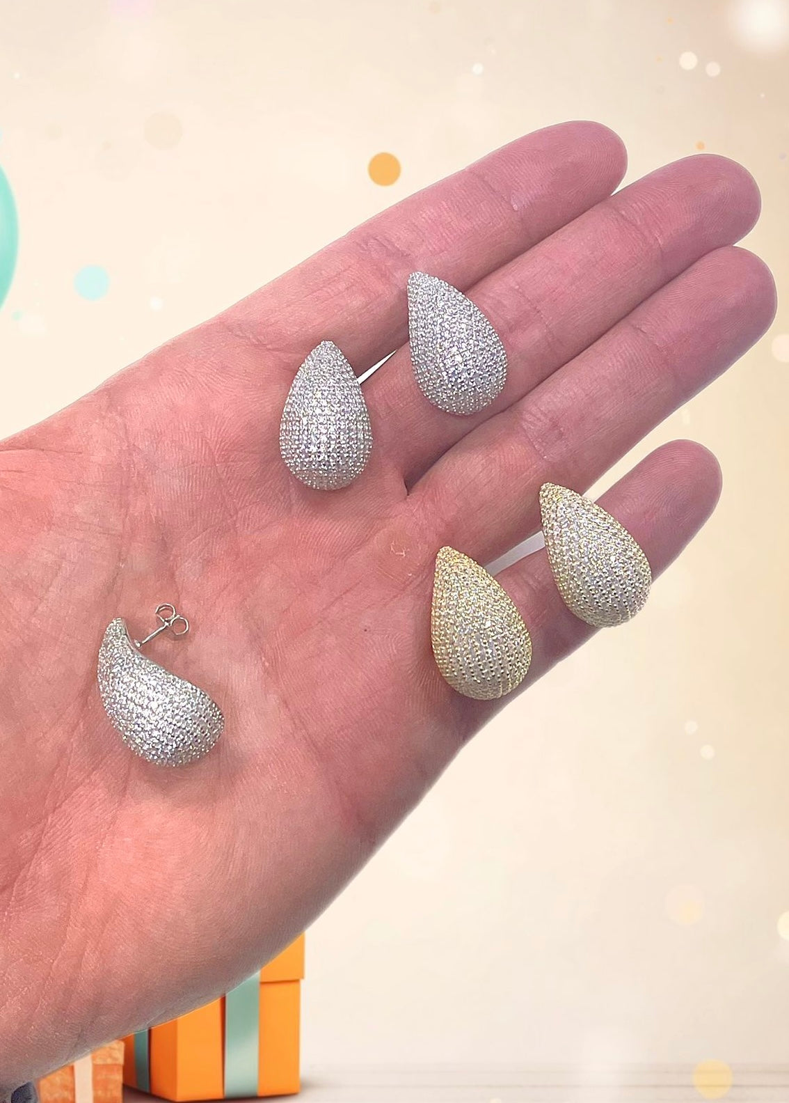 Orecchini goccia pavé Luxury - Shine Gioielli