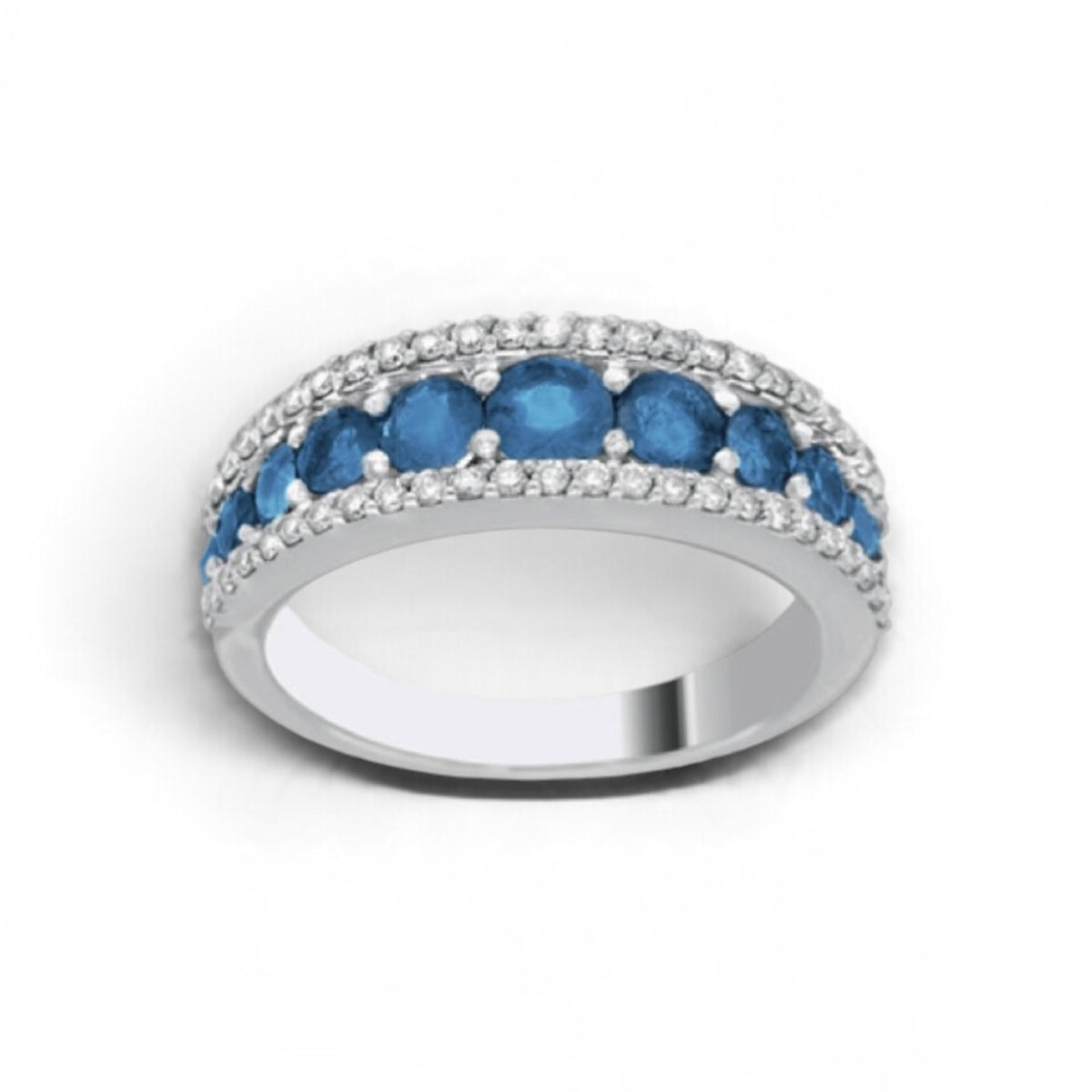 Anello fascia brillante in oro 18kt