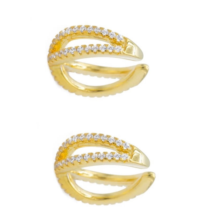 Earcuff doppio filo luminoso