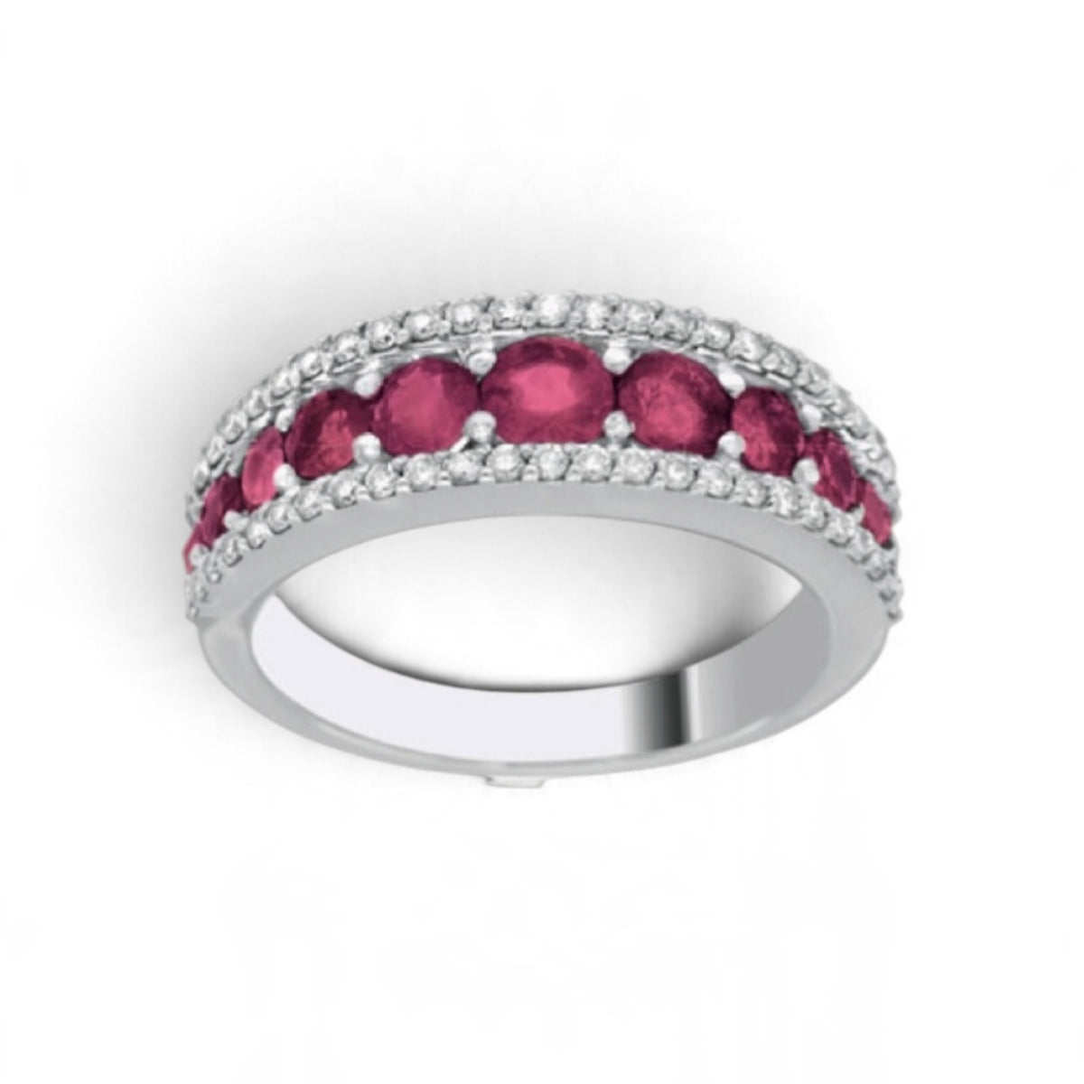 Anello fascia brillante in oro 18kt