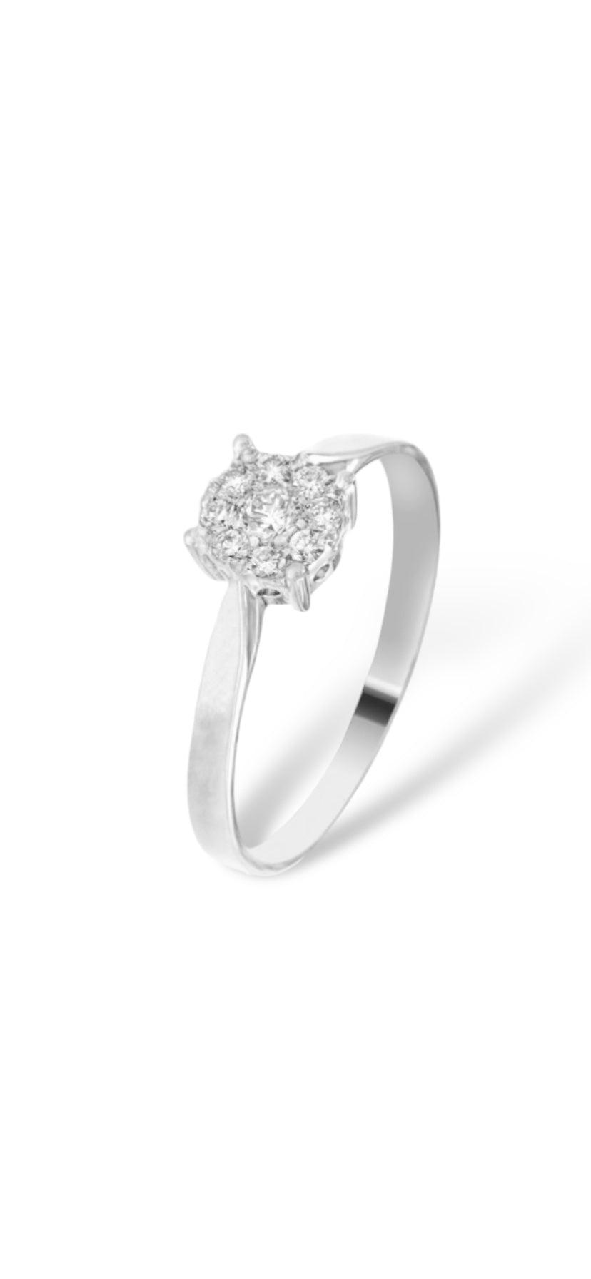 ANELLO MAGIC SOLITATIO ORO BIANCO 18KT CT. 0,05