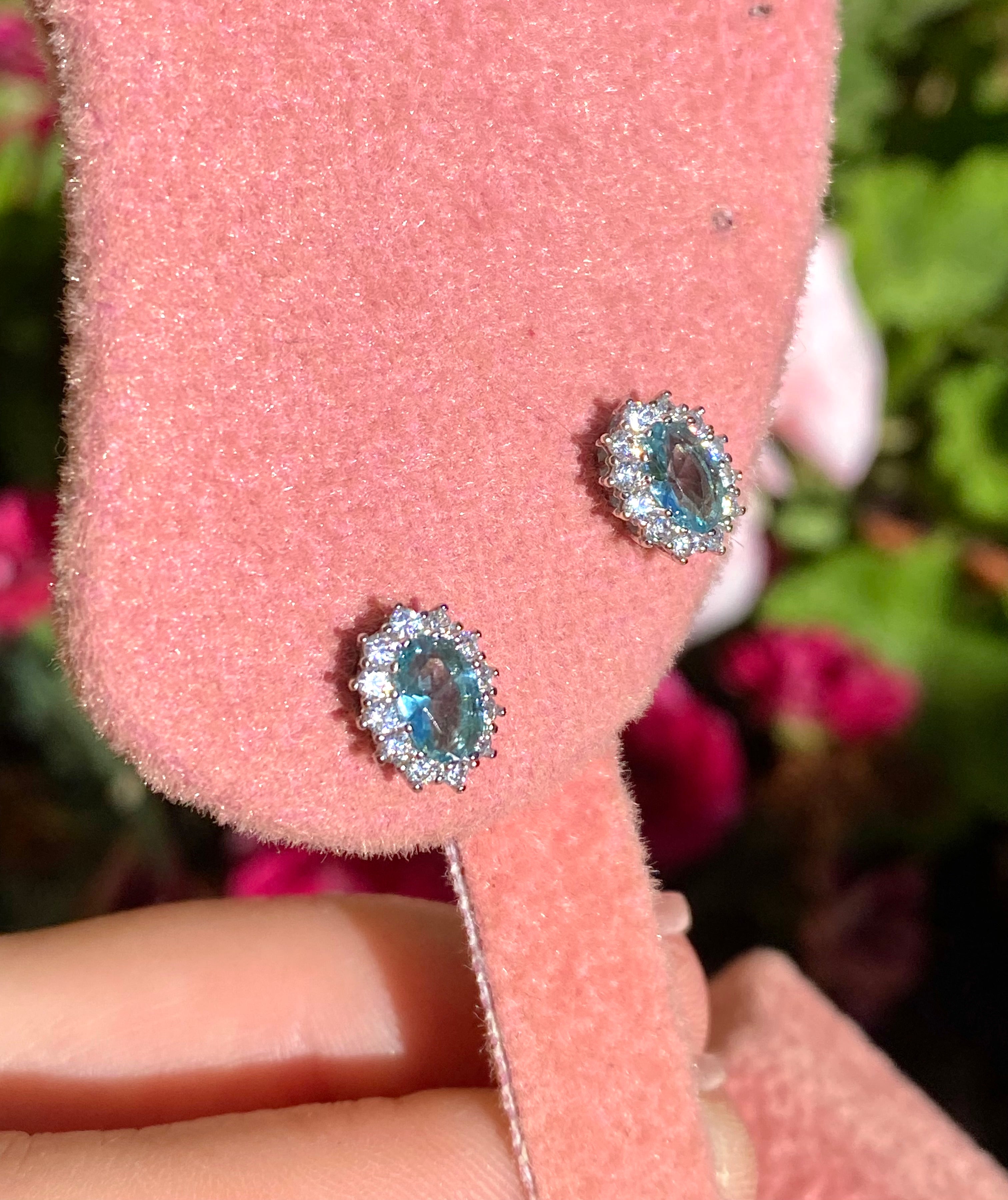 Orecchini acquamarina sintetica - Shine Gioielli