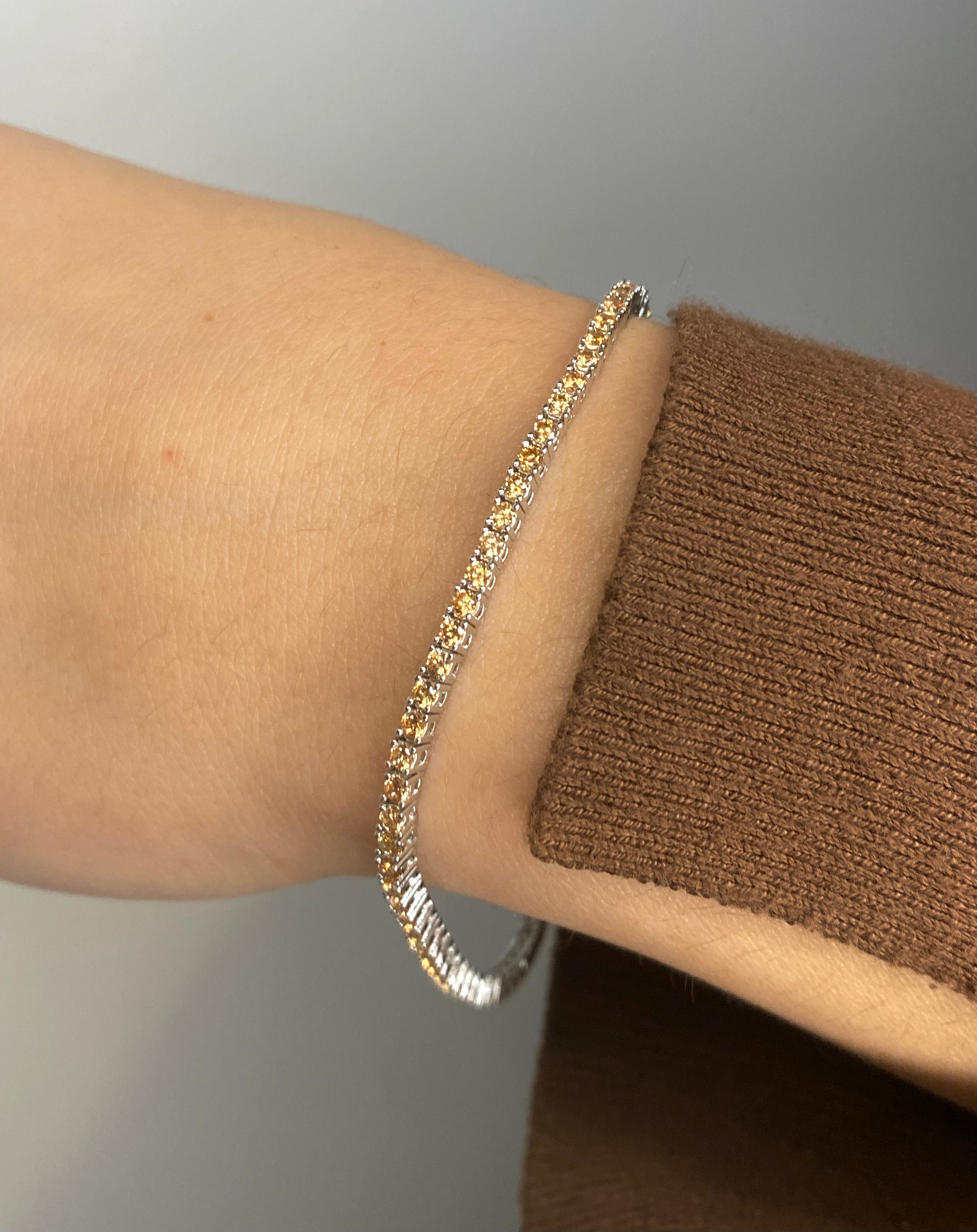 Bracciale Tennis champagne - Shine Gioielli