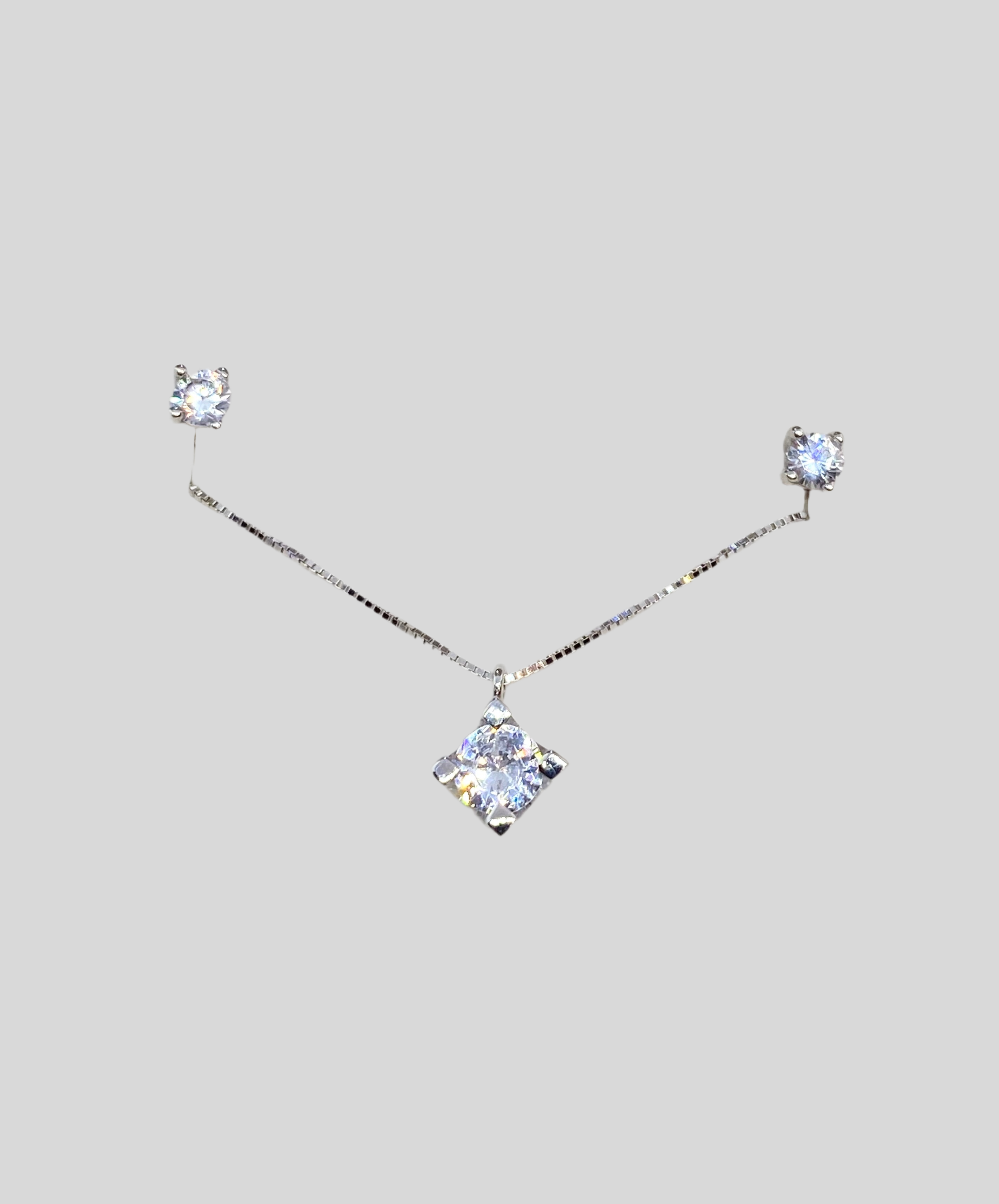 PARURE COLLANA E ORECCHINI IN ORO BIANCO 18KT - Shine Gioielli