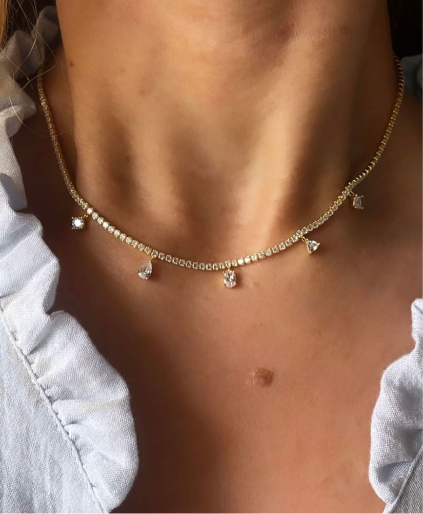 Collana tennis con pendenti - Shine Gioielli