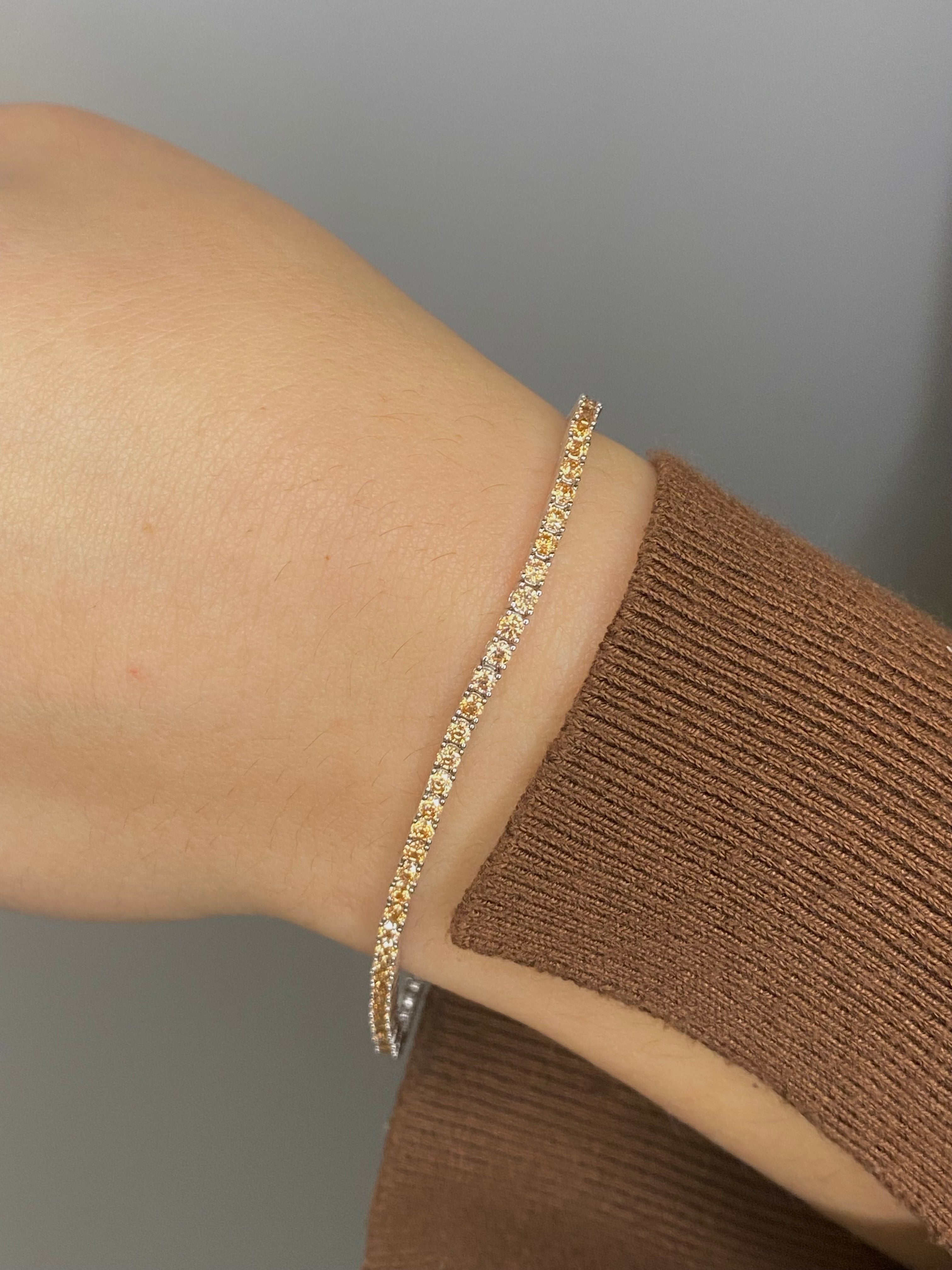 Bracciale Tennis champagne - Shine Gioielli