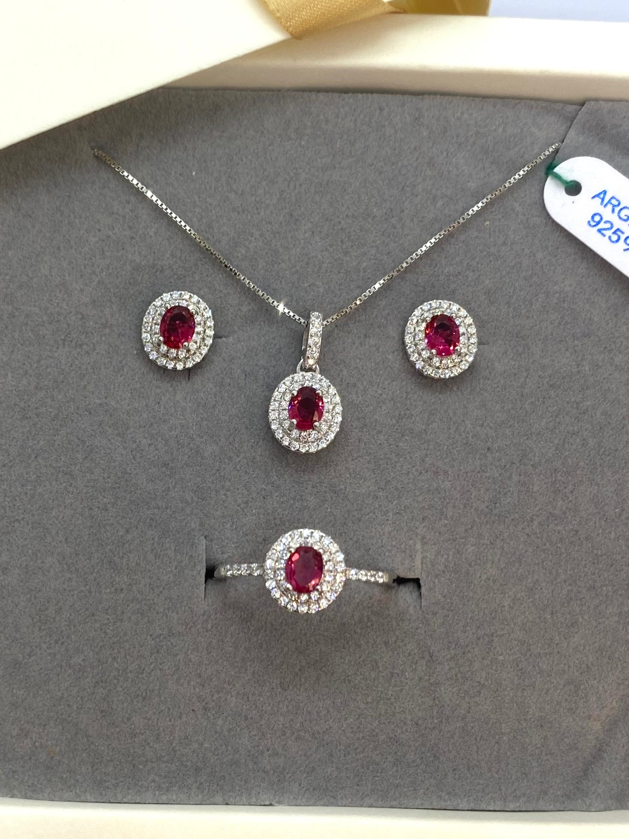 Set luxury rosso rubino - Shine Gioielli