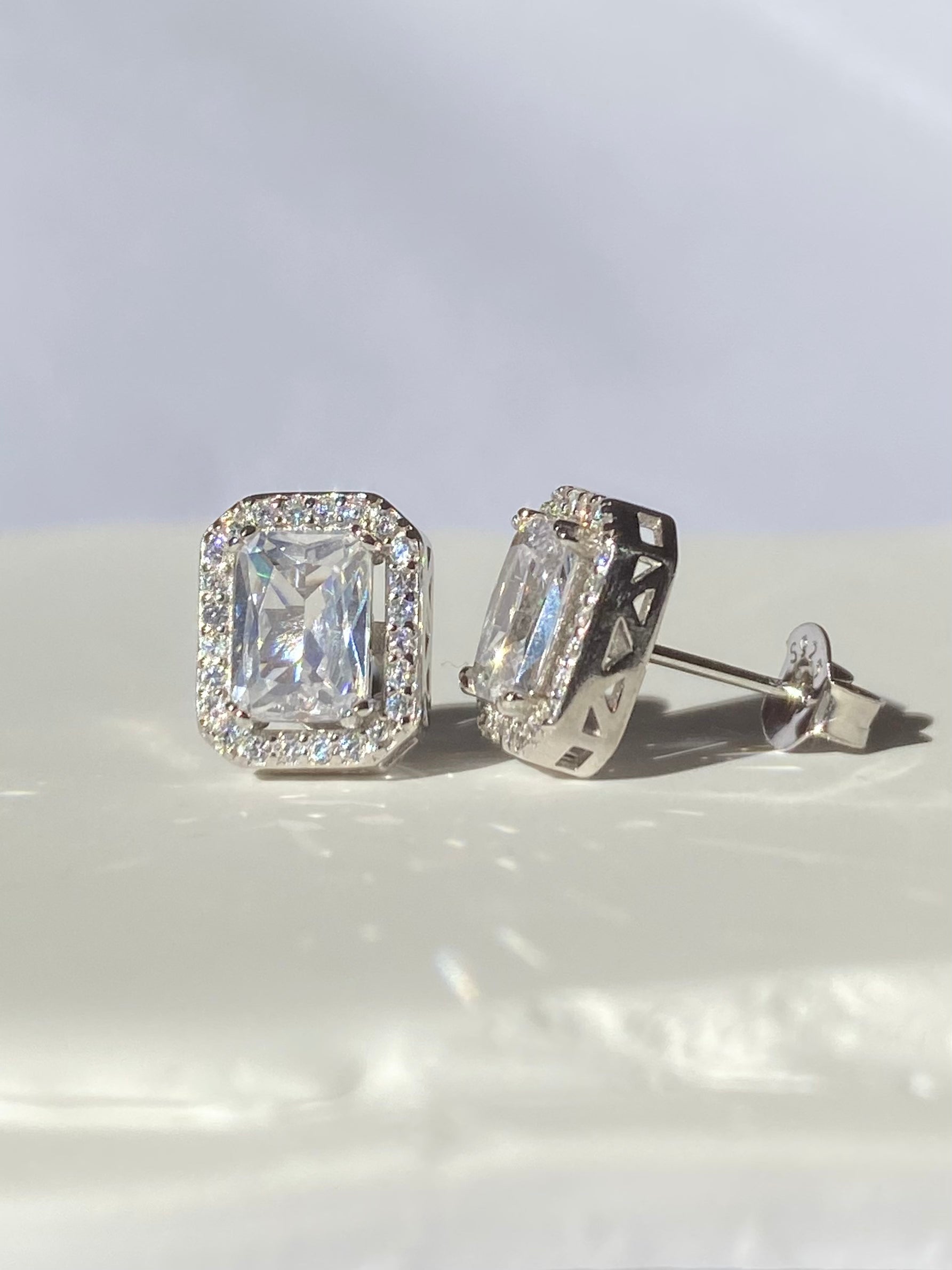 Orecchini pavé rettangolari - Shine Gioielli