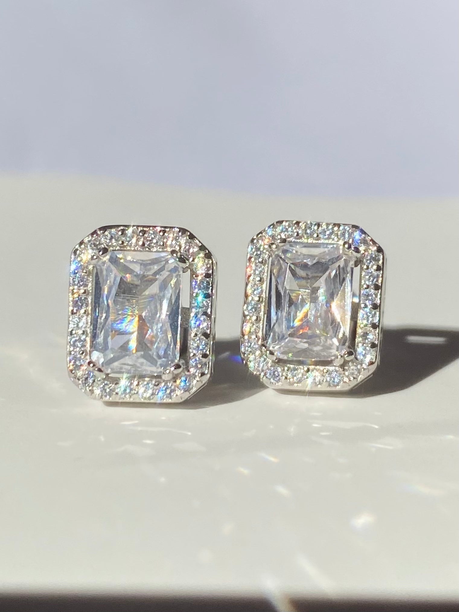 Orecchini pavé rettangolari - Shine Gioielli