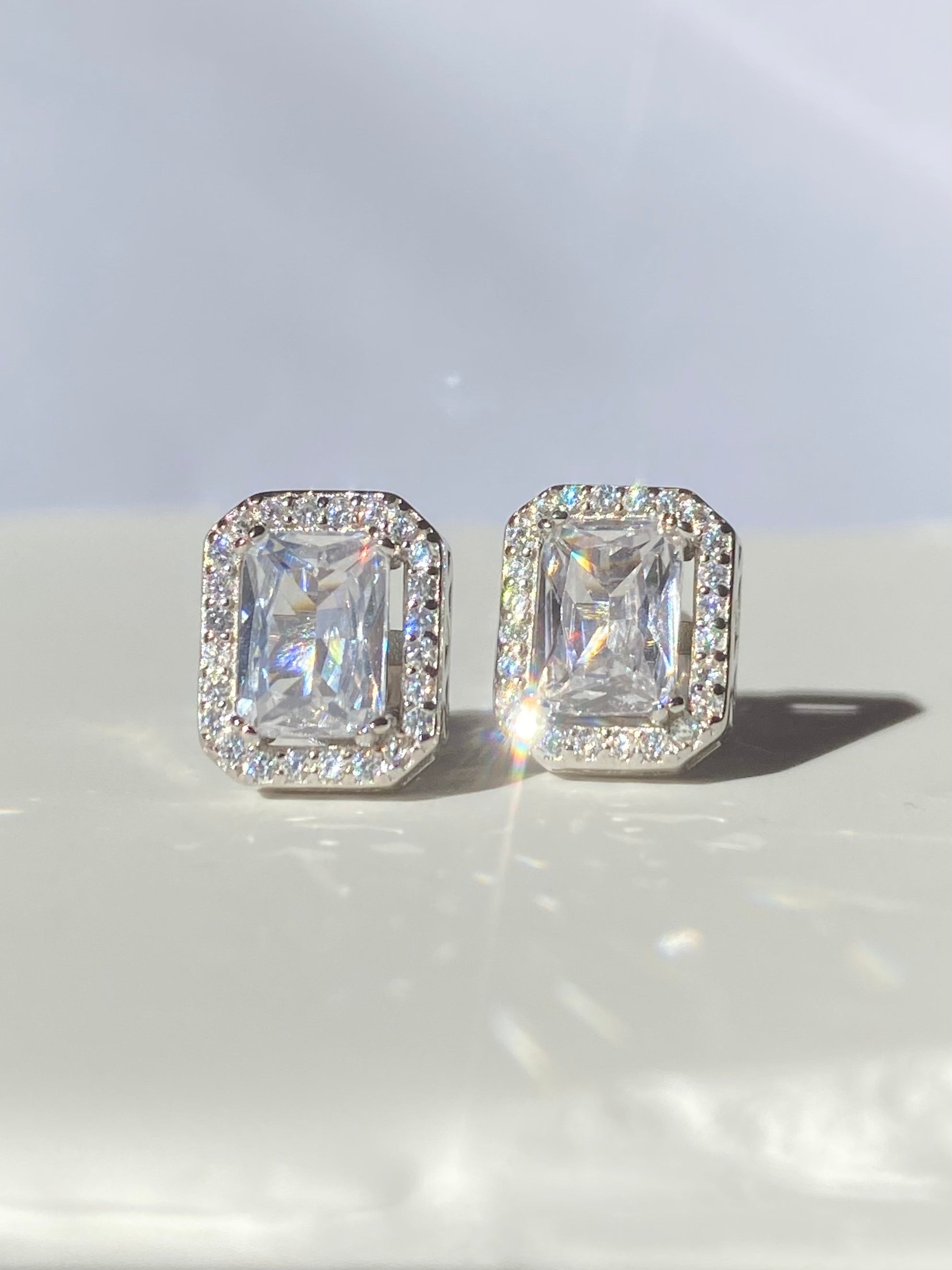 Orecchini pavé rettangolari - Shine Gioielli