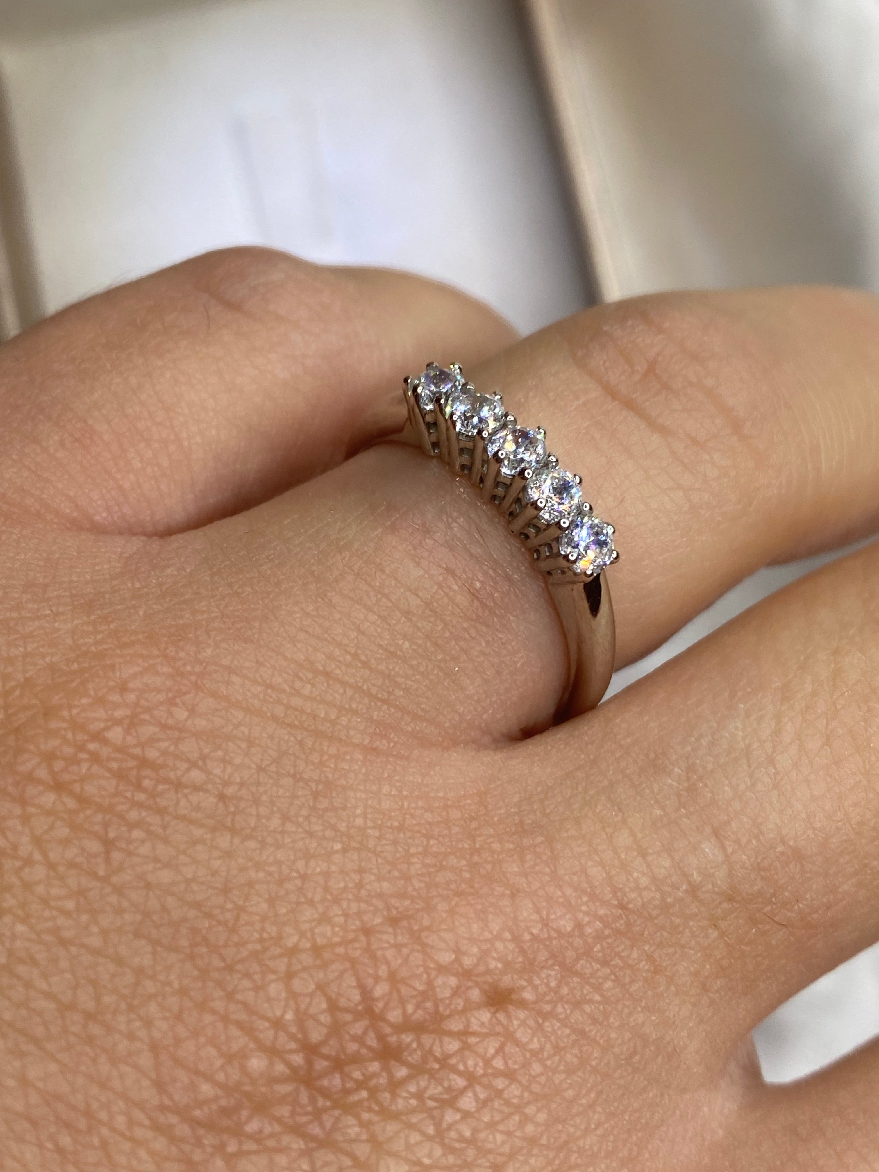 Anello Veretta in oro bianco - Shine Gioielli