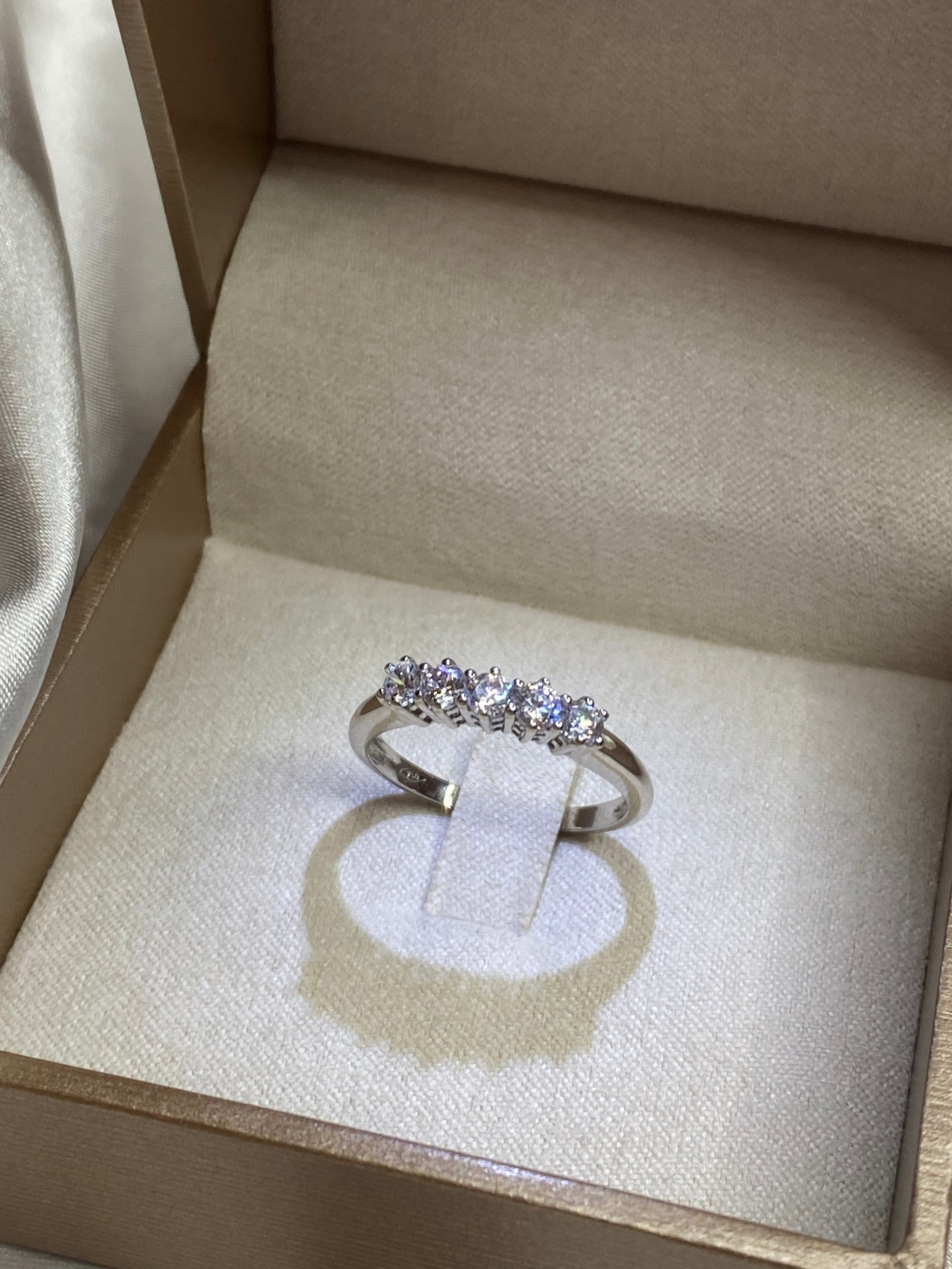 Anello Veretta in oro bianco - Shine Gioielli