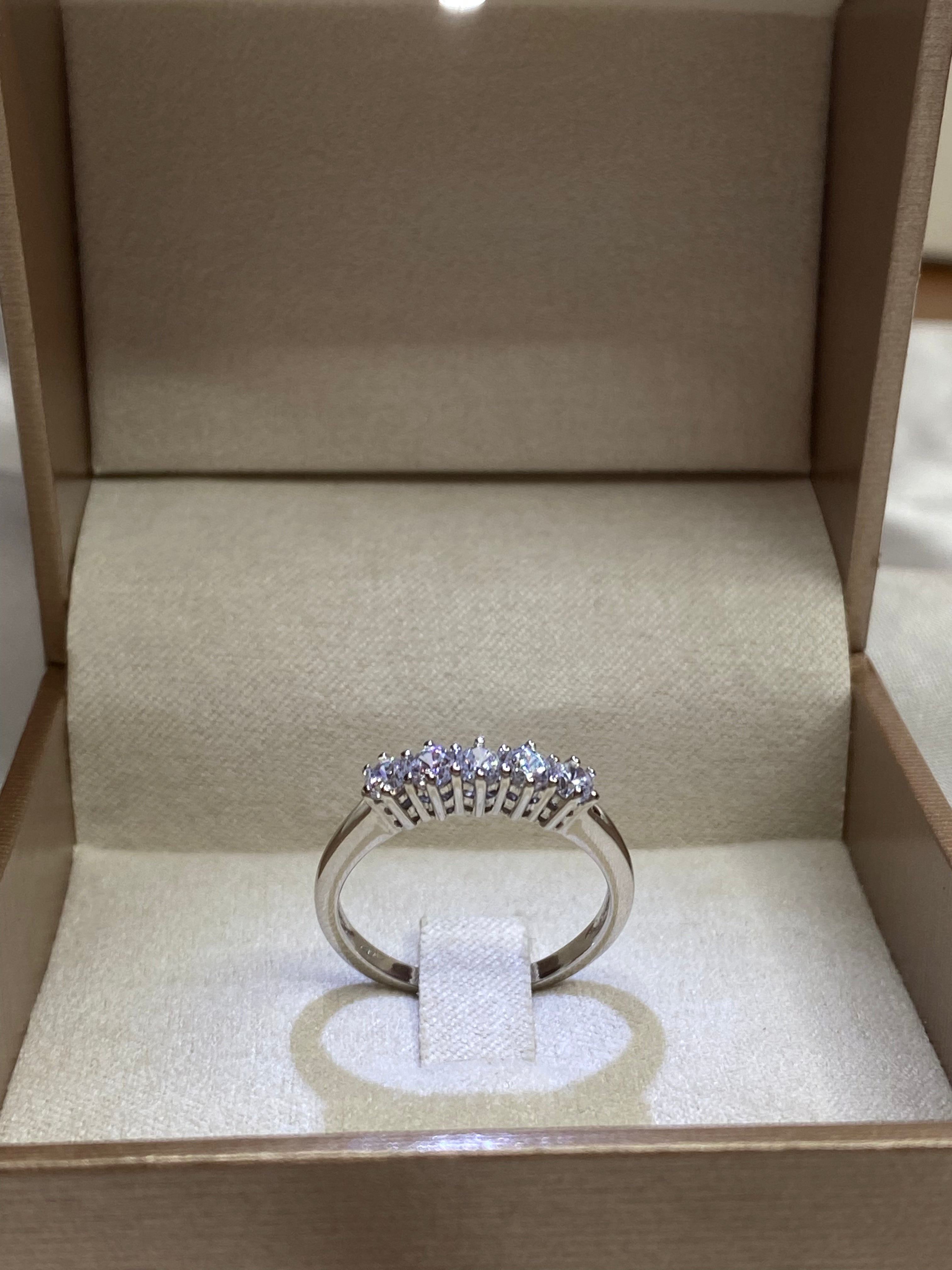 Anello Veretta in oro bianco - Shine Gioielli