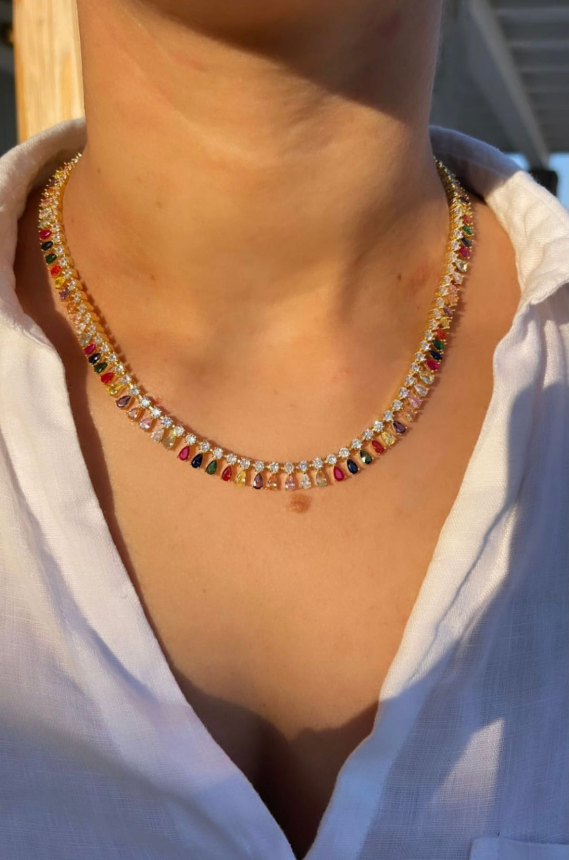 Collana tennis con pendenti Raimbow - Shine Gioielli