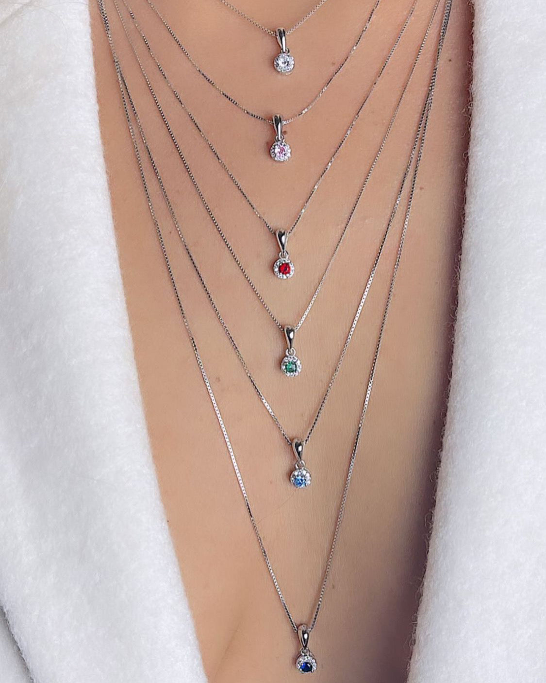 Collana punto luce colorata - Shine Gioielli