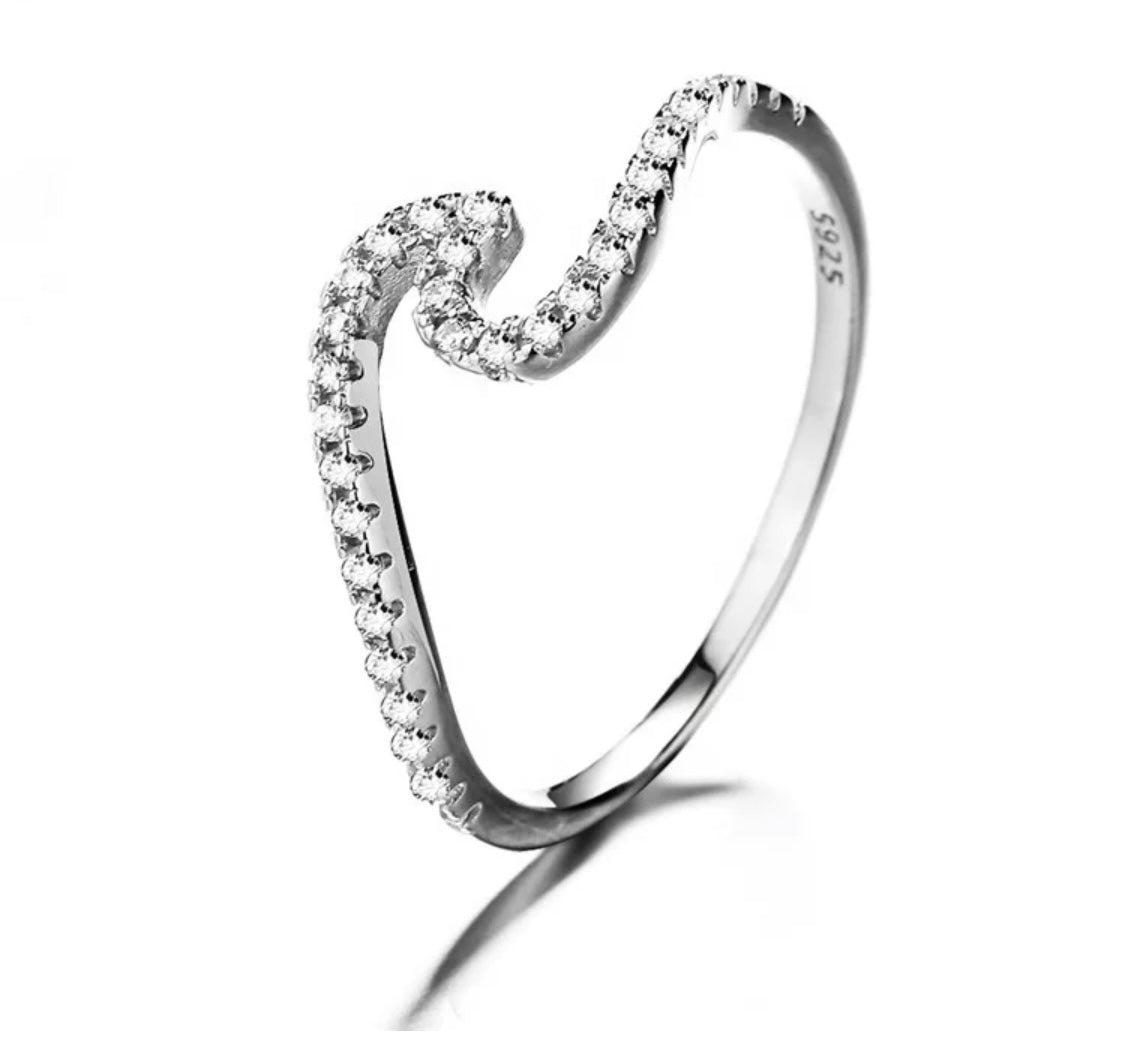 Anello onda scintillante - Shine Gioielli