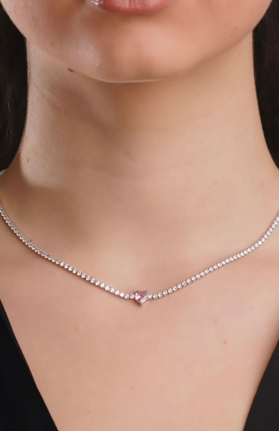 Collana tennis cuore - Shine Gioielli