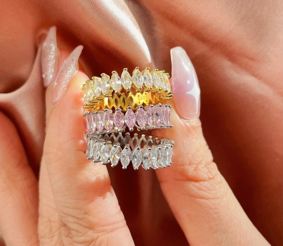 Anello eternity navette - Shine Gioielli