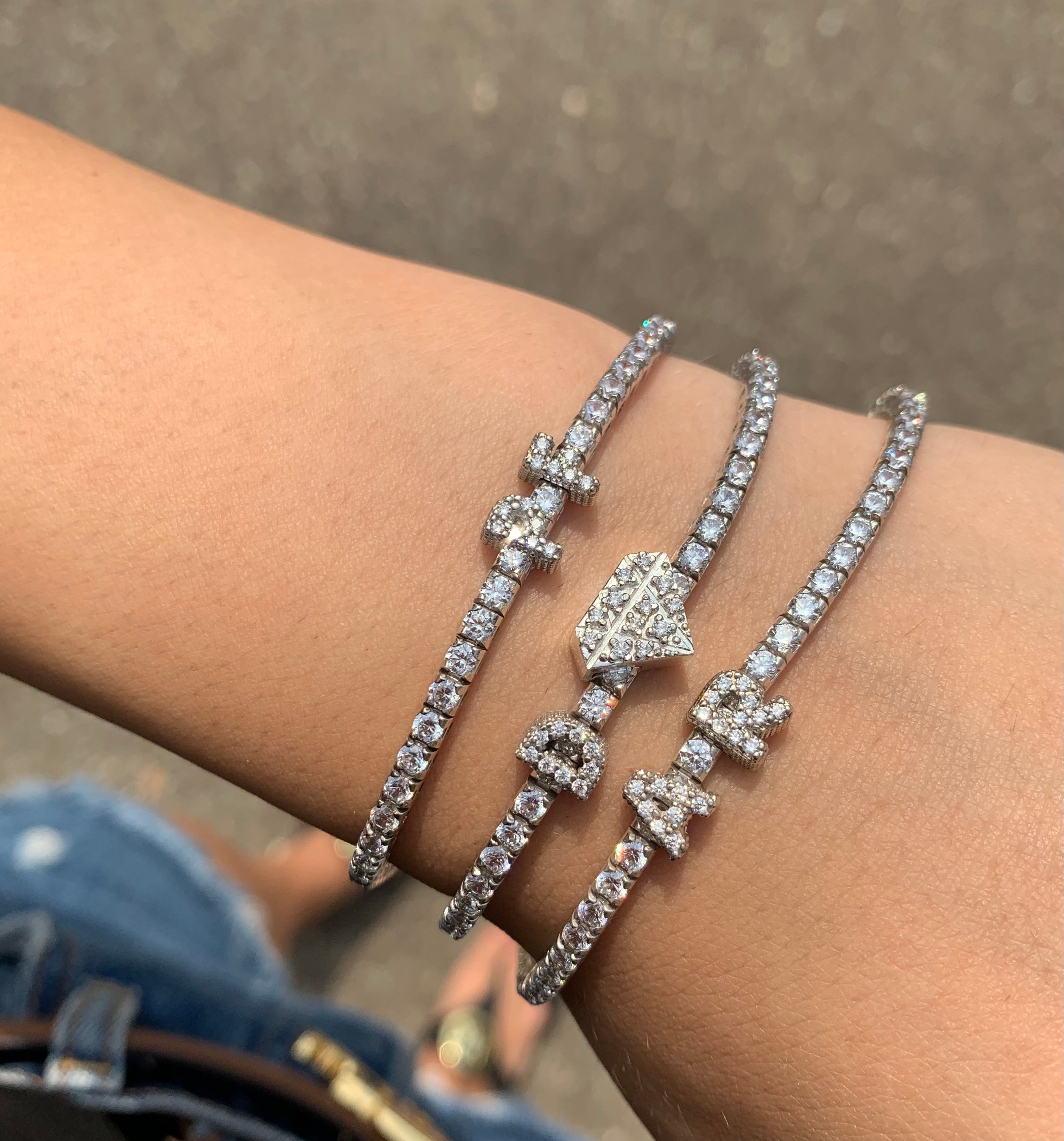 Bracciale tennis Letters 3mm - Shine Gioielli